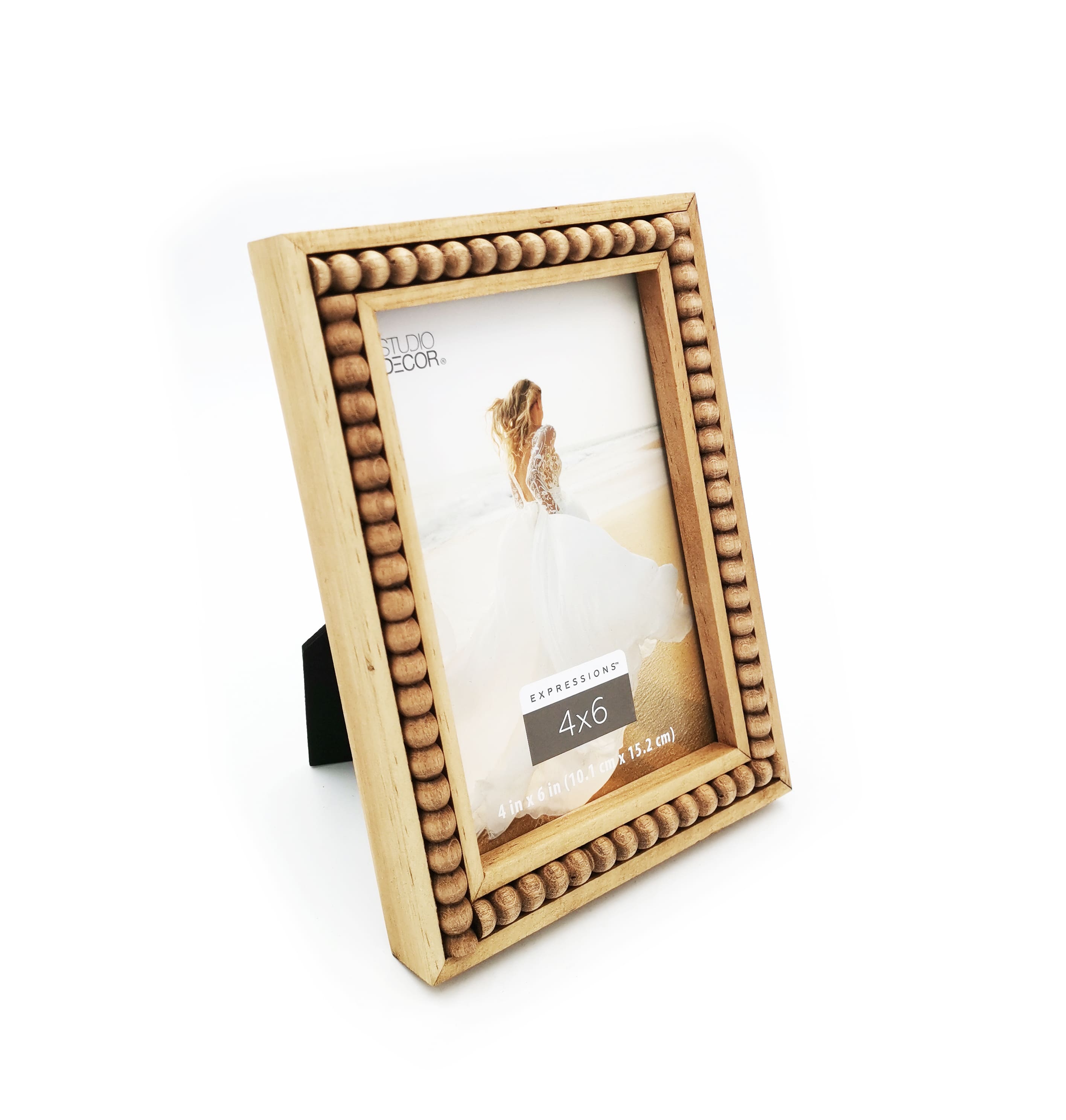 4&#x22; x 6&#x22; Natural Expressions&#x2122; Beaded Frame by Studio D&#xE9;cor&#xAE;