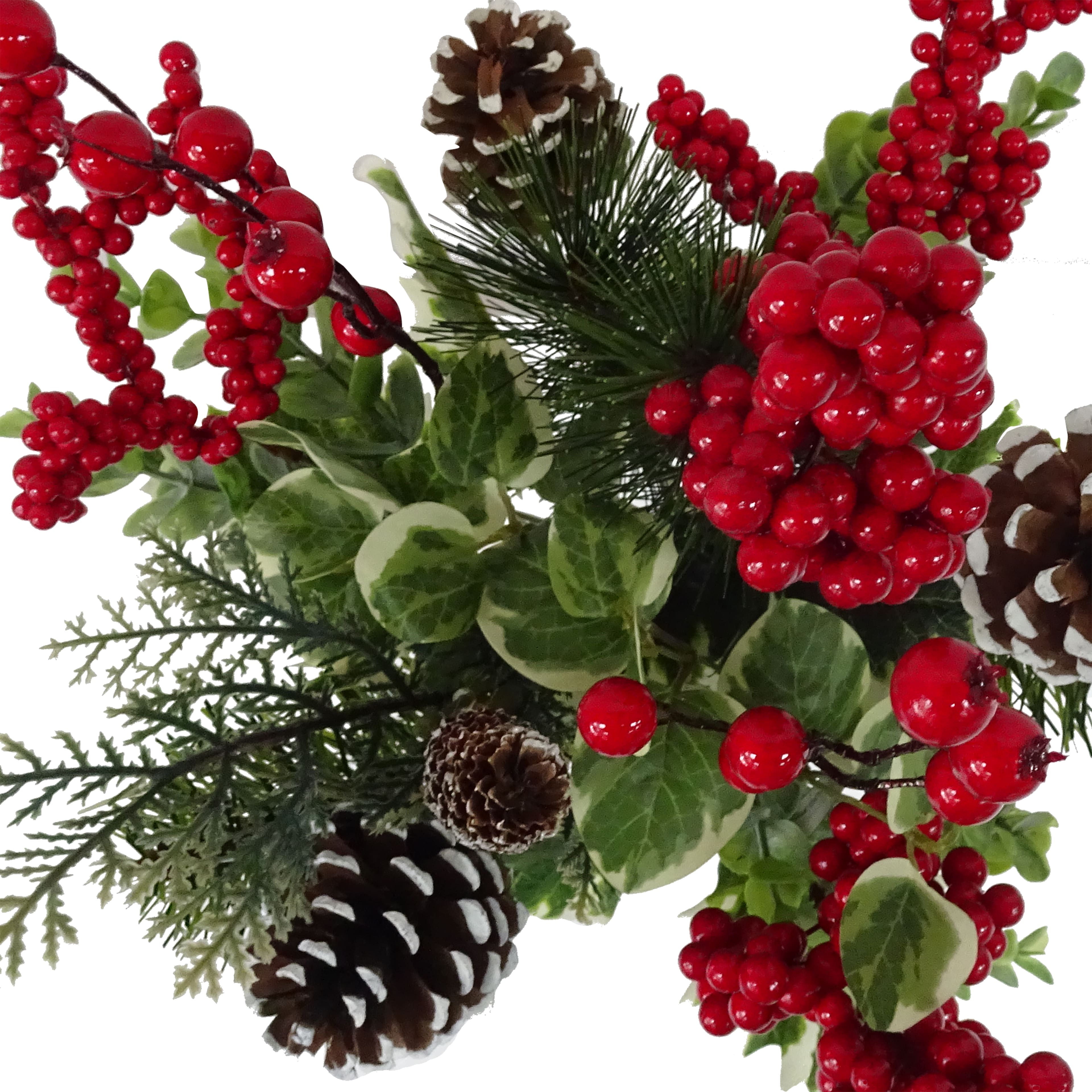 20&#x22; Holly, Eucalyptus &#x26; Berry with Pinecone Mixed Bush by Ashland&#xAE;