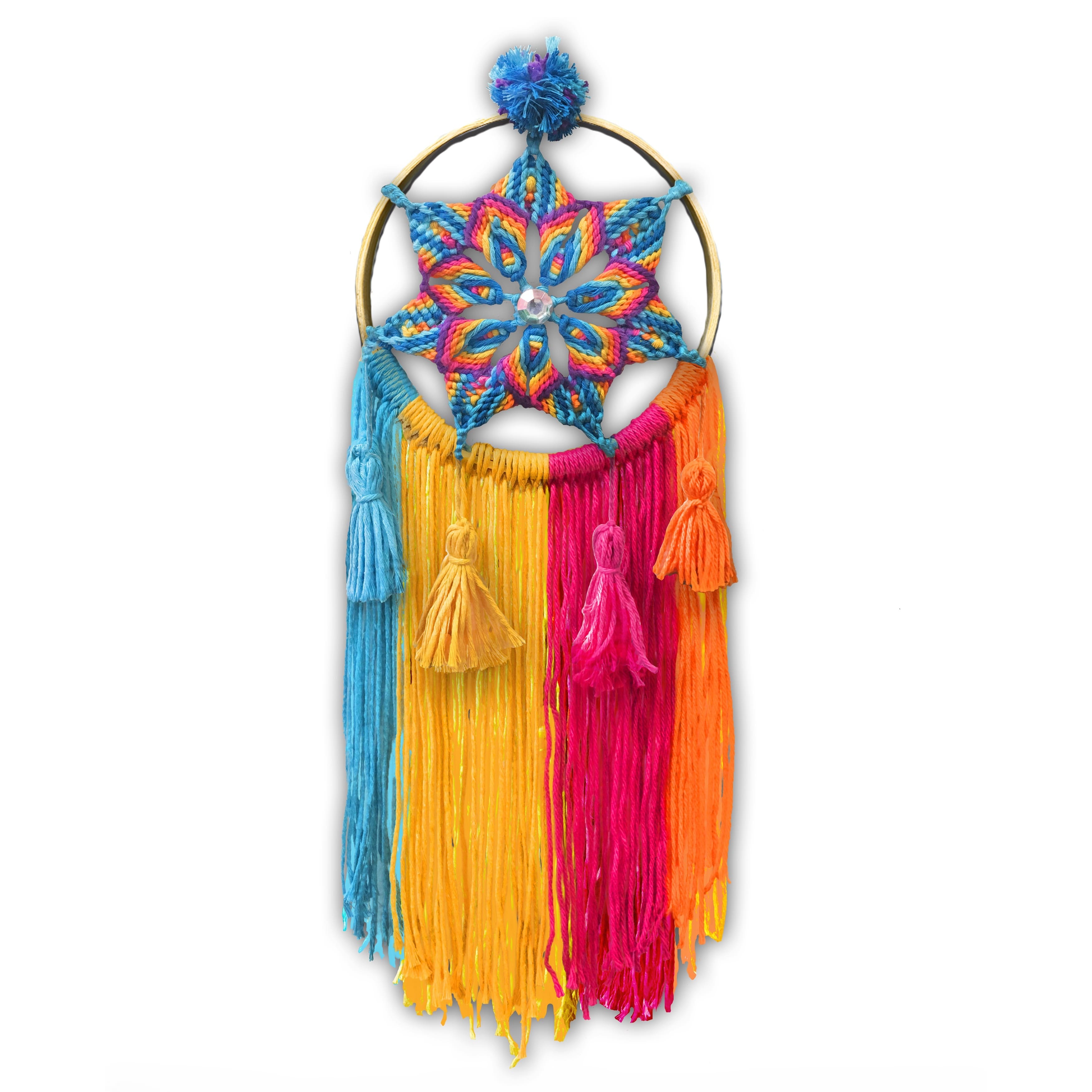 Zenbroidery&#x2122; Rainbow Star Macrame Wall Hanging Kit