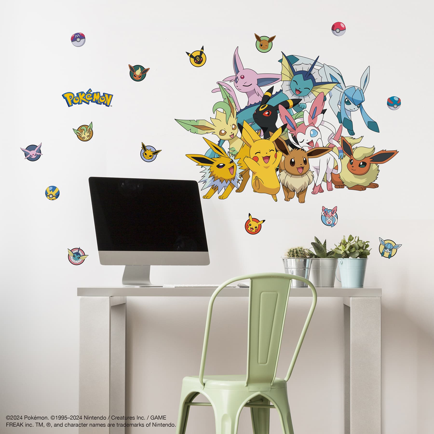 RoomMates Pok&#xE9;mon Eevee Evolutions Multicolor Wall Decals