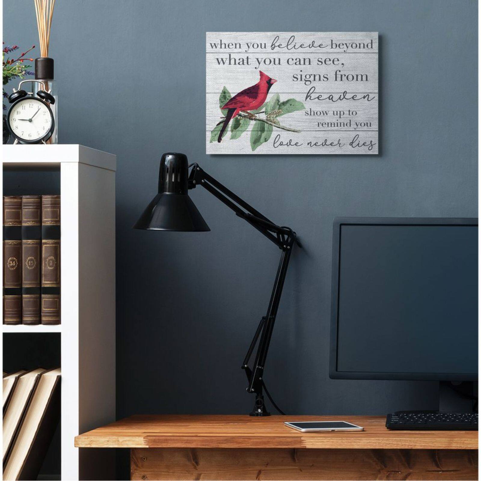 Stupell Industries Love Never Dies Cardinal Wall Art