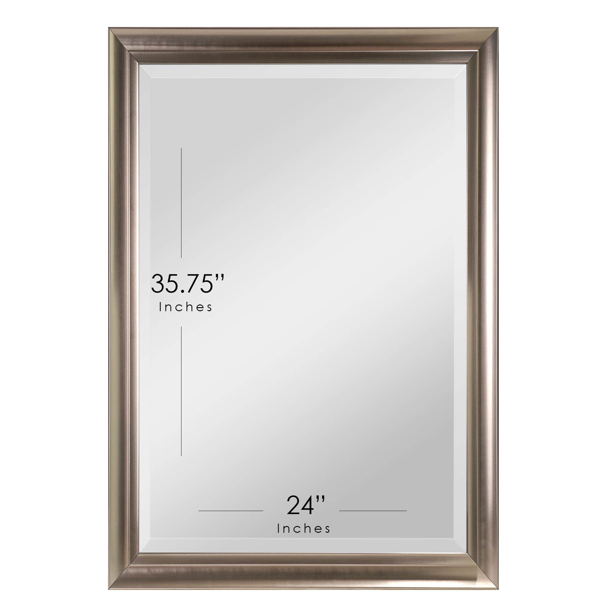 Head West Brushed Nickel Framed Wall Mirror - 40&#x22; x 28&#x22;