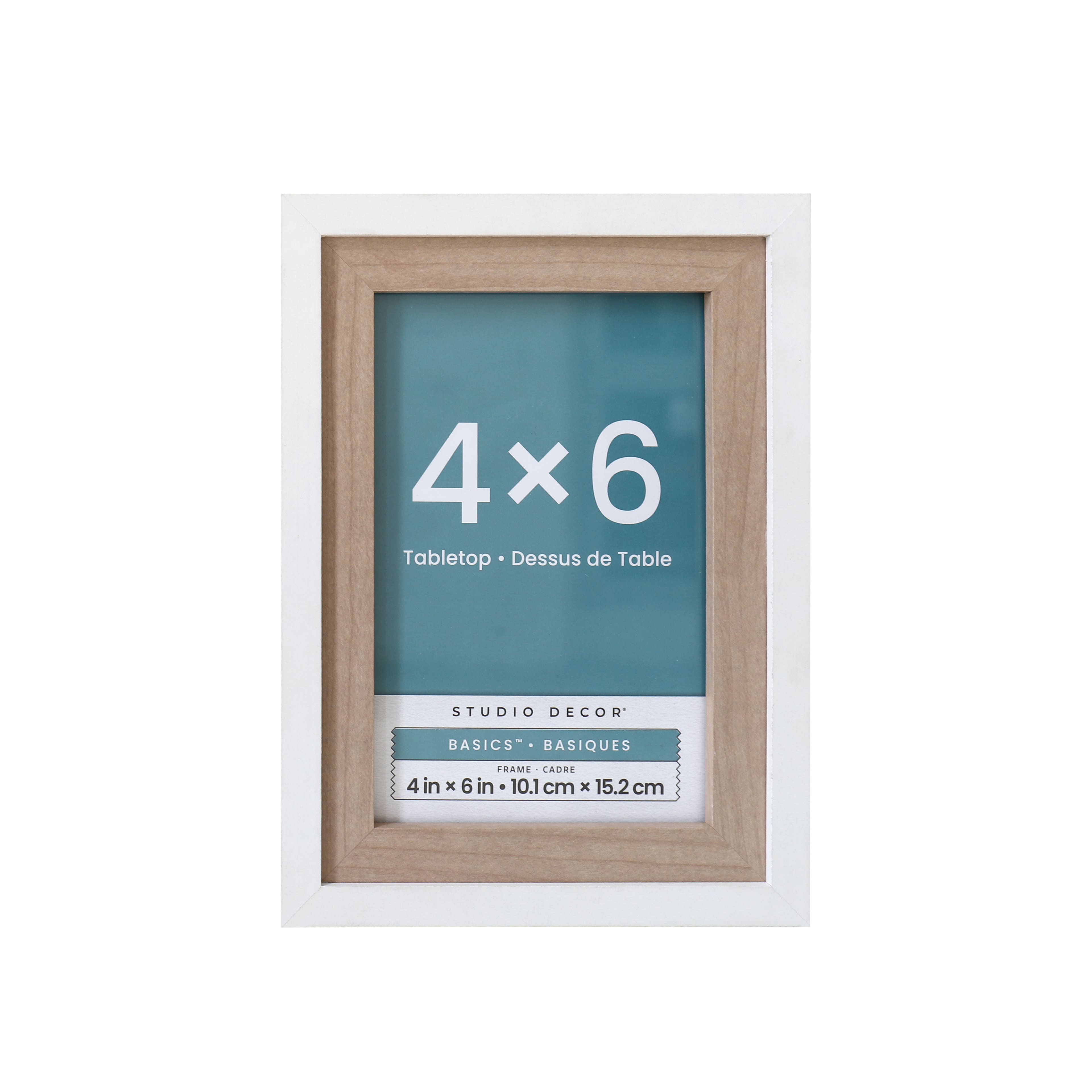 6 Pack: Basics&#x2122; 4&#x22; x 6&#x22; White &#x26; Natural Two-Tone Frame by Studio D&#xE9;cor&#xAE;