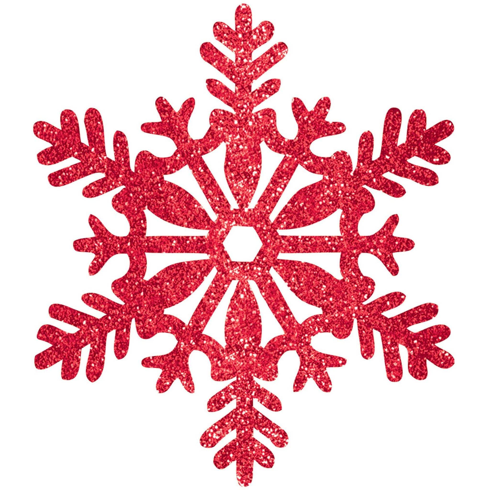 Three Red Glitter Snowflakes Stock Image - Image of snow, glitter: 17142759