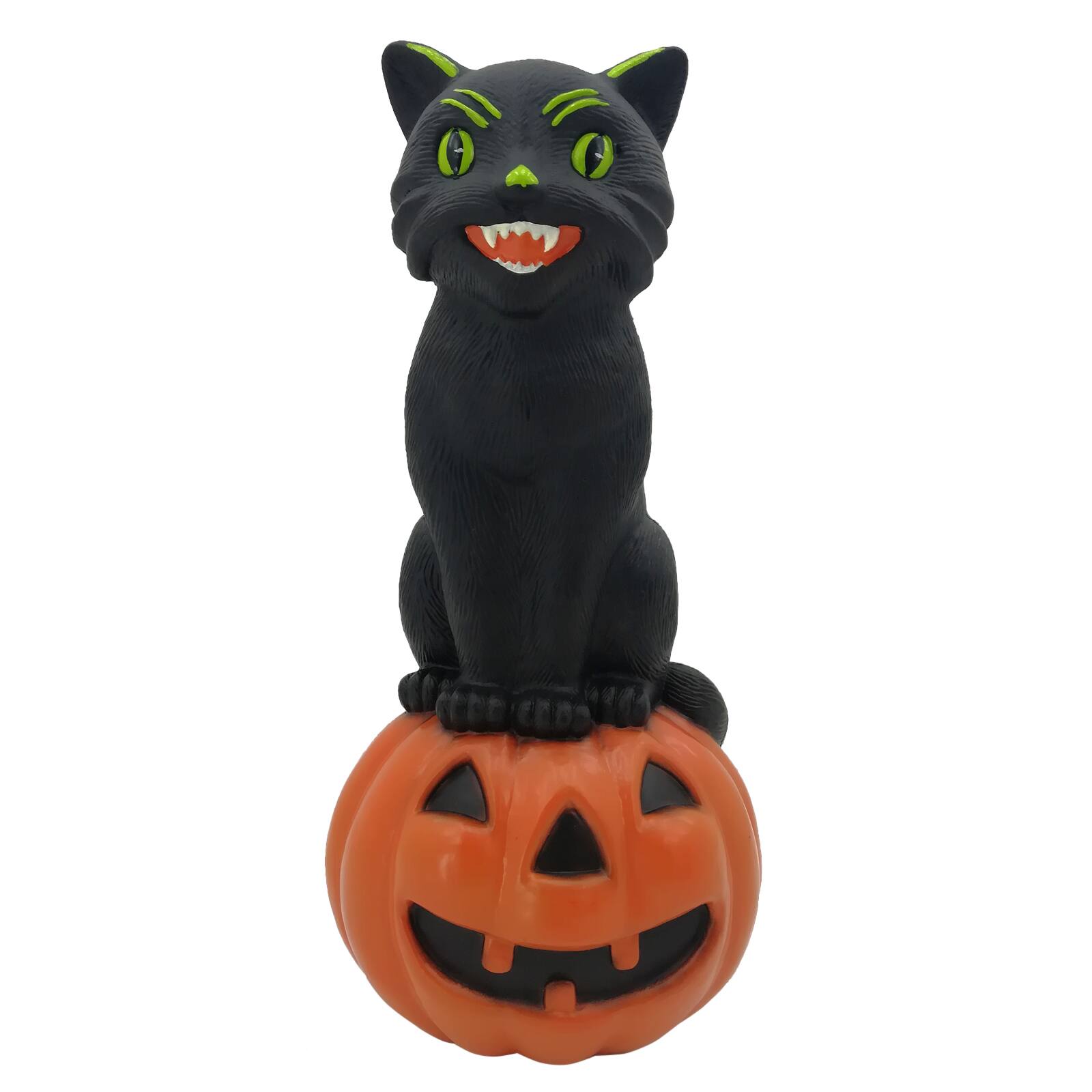 Ashland Black Cat Jack O Lantern Pumpkin Halloween Light Up Blow Mold