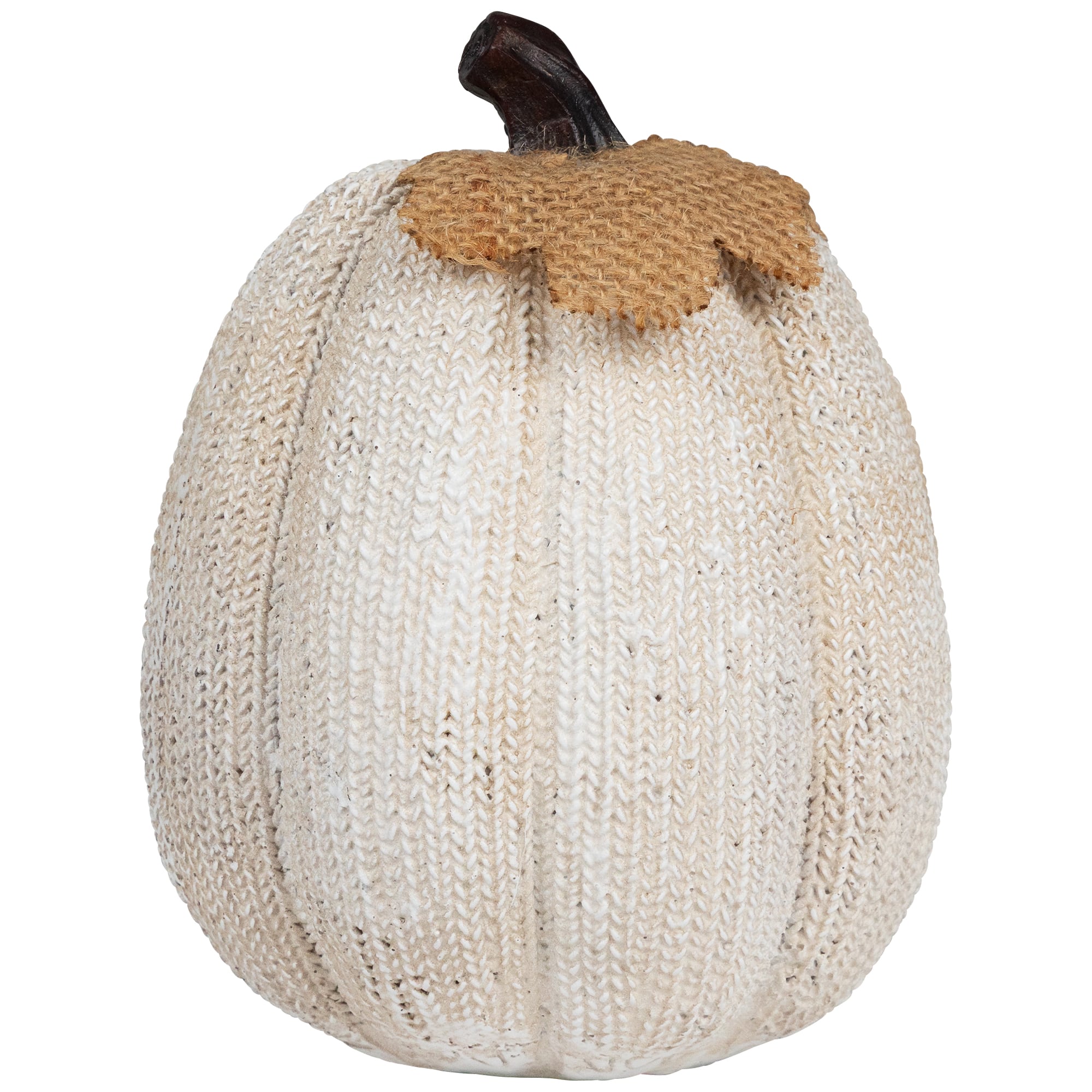 6.25" White Pumpkin Autumn Harvest Thanksgiving Tabletop Decoration