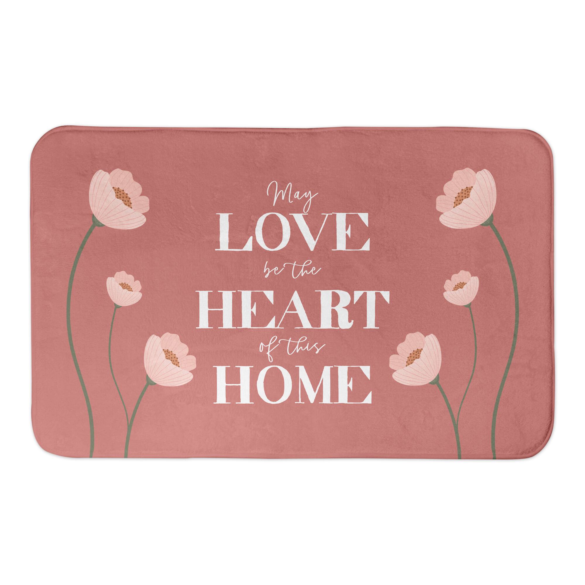 Love Heart Home 34" x 21" Bath Mat