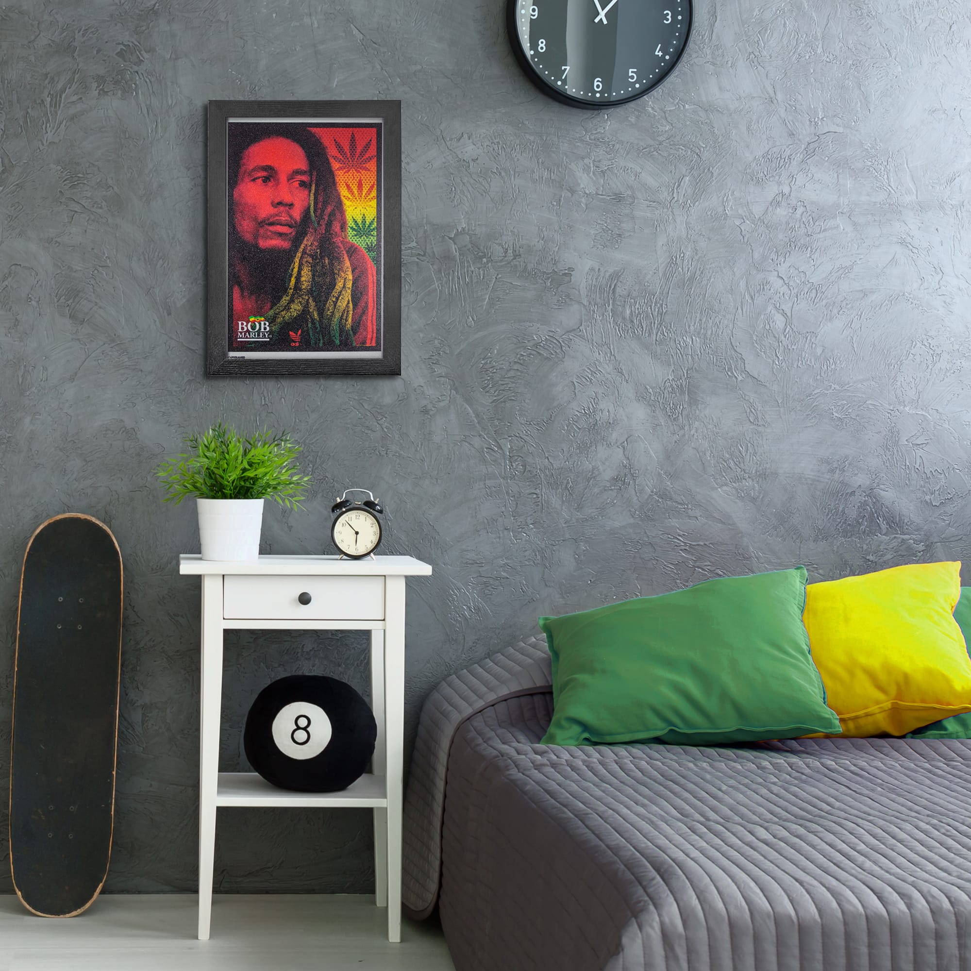 Bob Marley Rastafarian Dreadlocks Framed Wall Art