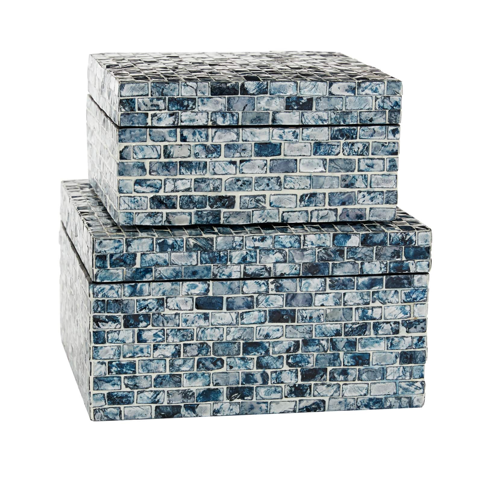 Blue Mother of Pearl Coastal Box Set