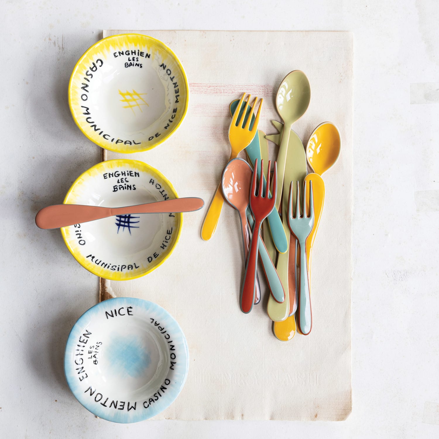 Hello Honey® 4.5" French Casino Themed Stoneware Bowl Set