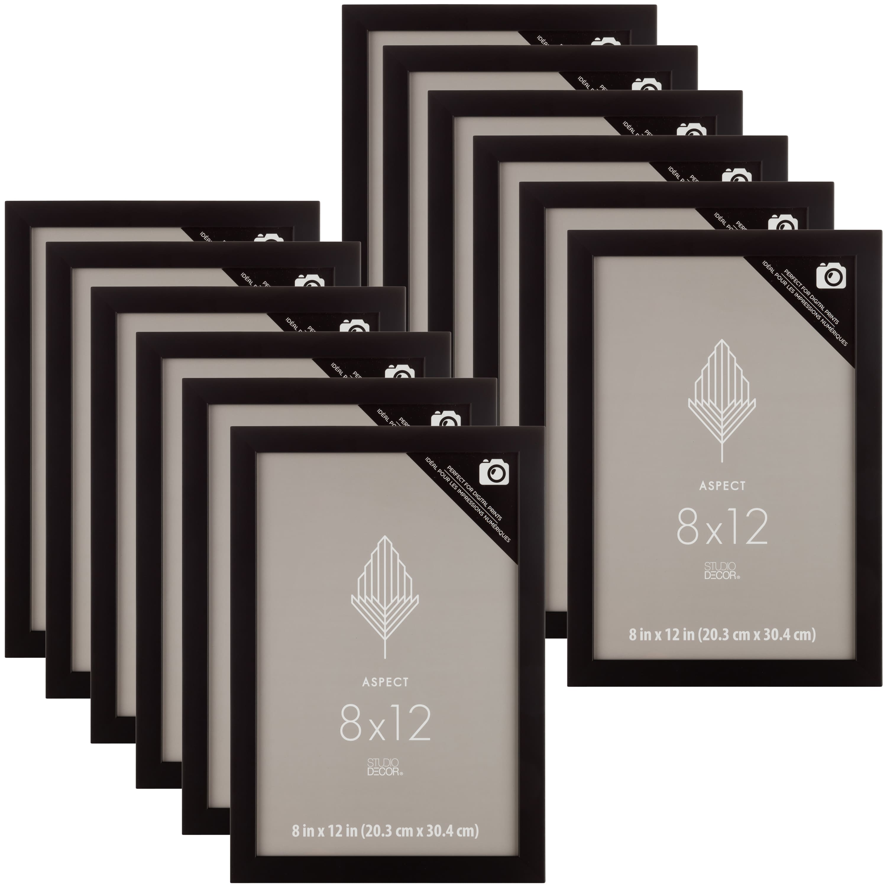 12 Pack: Black Narrow Frame, Aspect by Studio Décor®