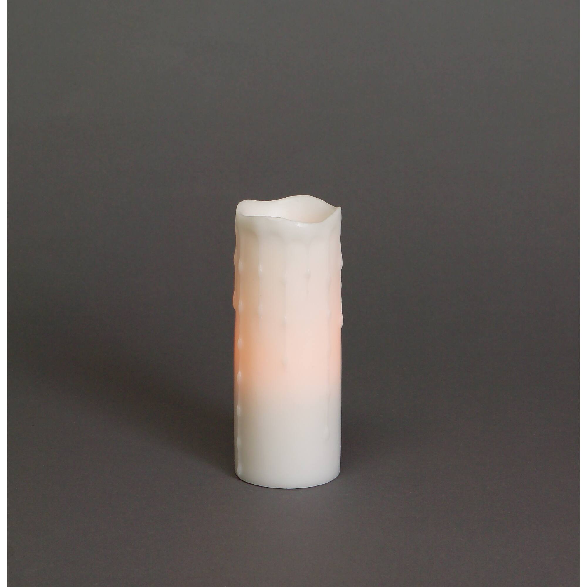 3&#x22; x 8&#x22; LED Wax Dripping Pillar Candle Set