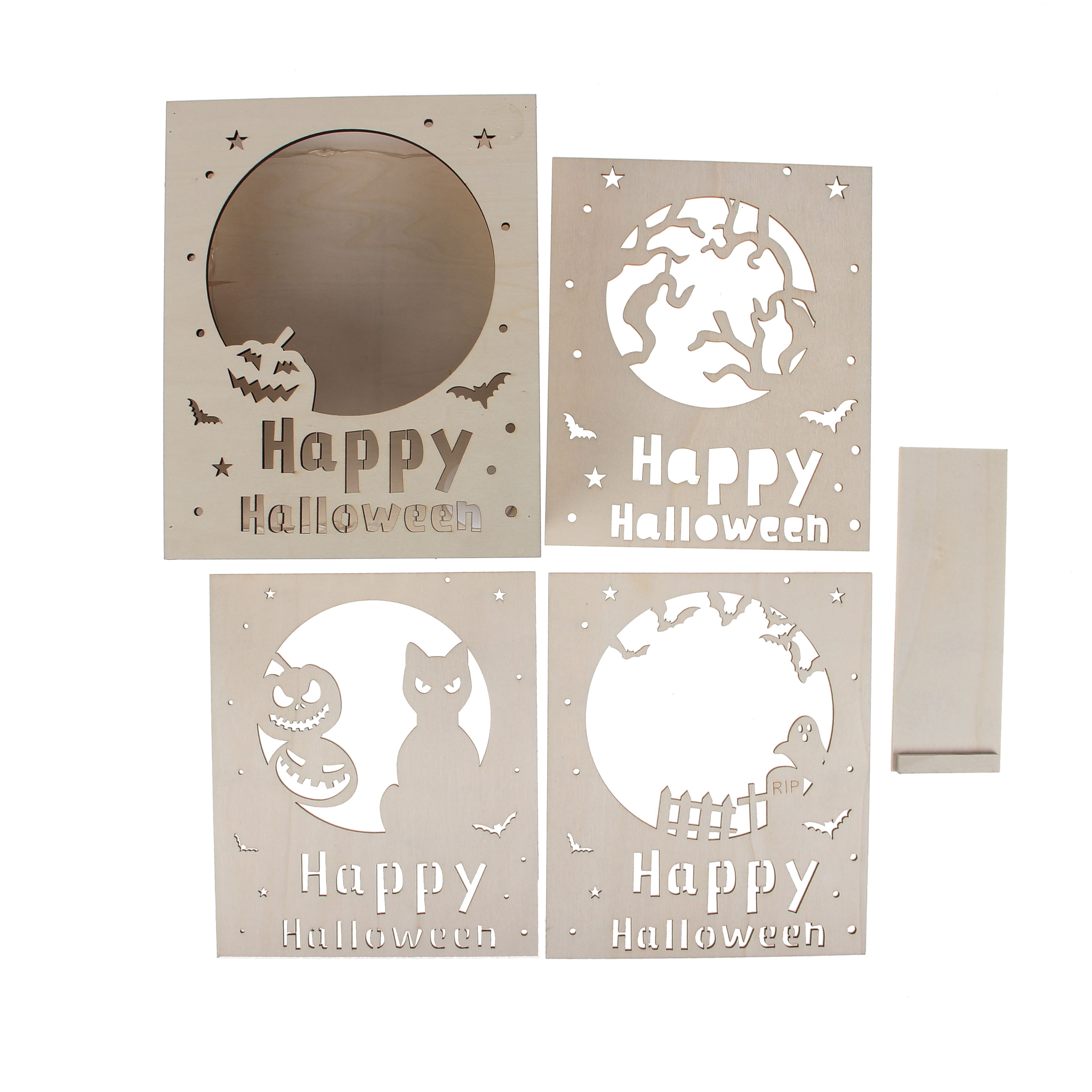 8.5&#x22; Happy Halloween Book DIY LED D&#xE9;cor by Make Market&#xAE;