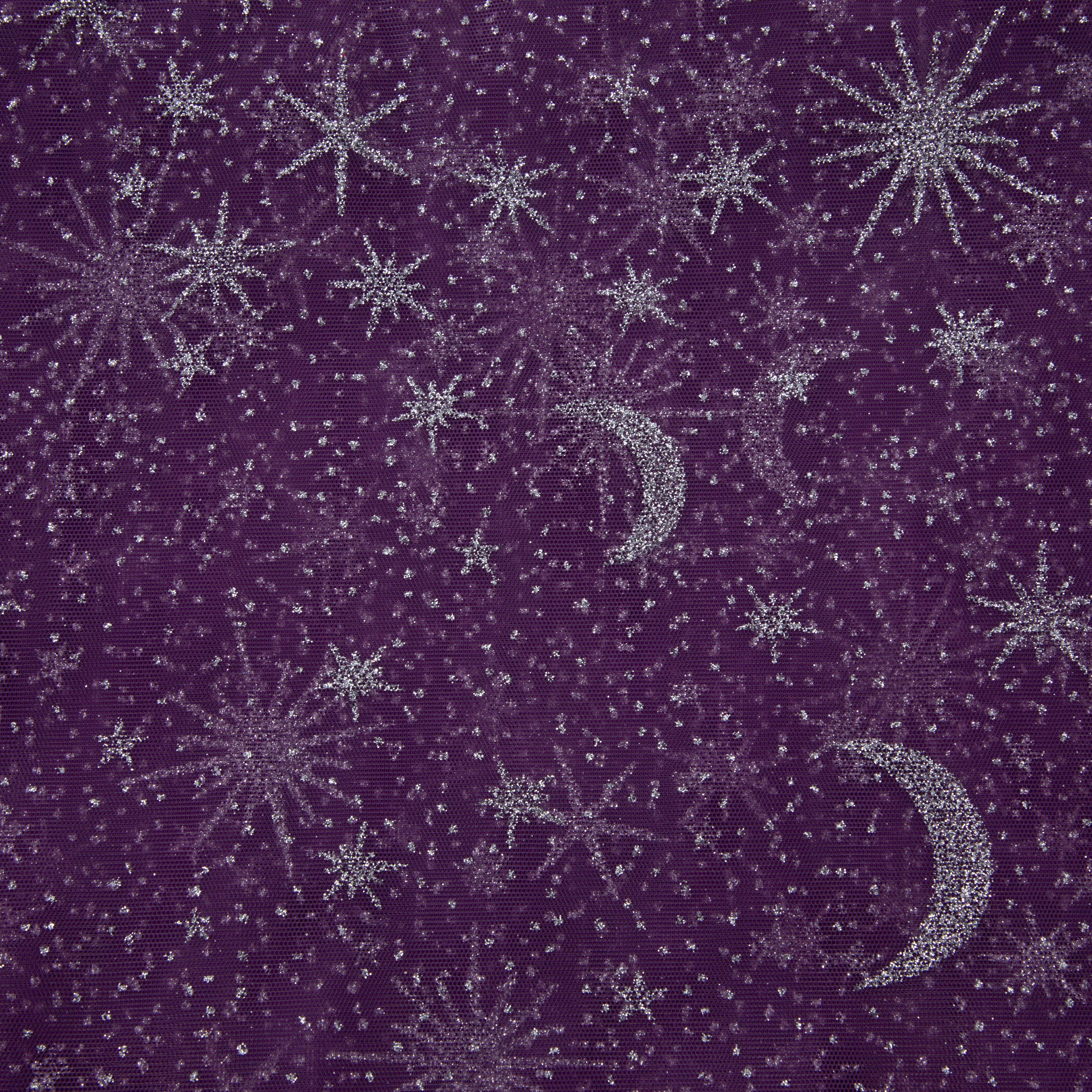 Wyla Purple with Silver Moon & Stars Mesh