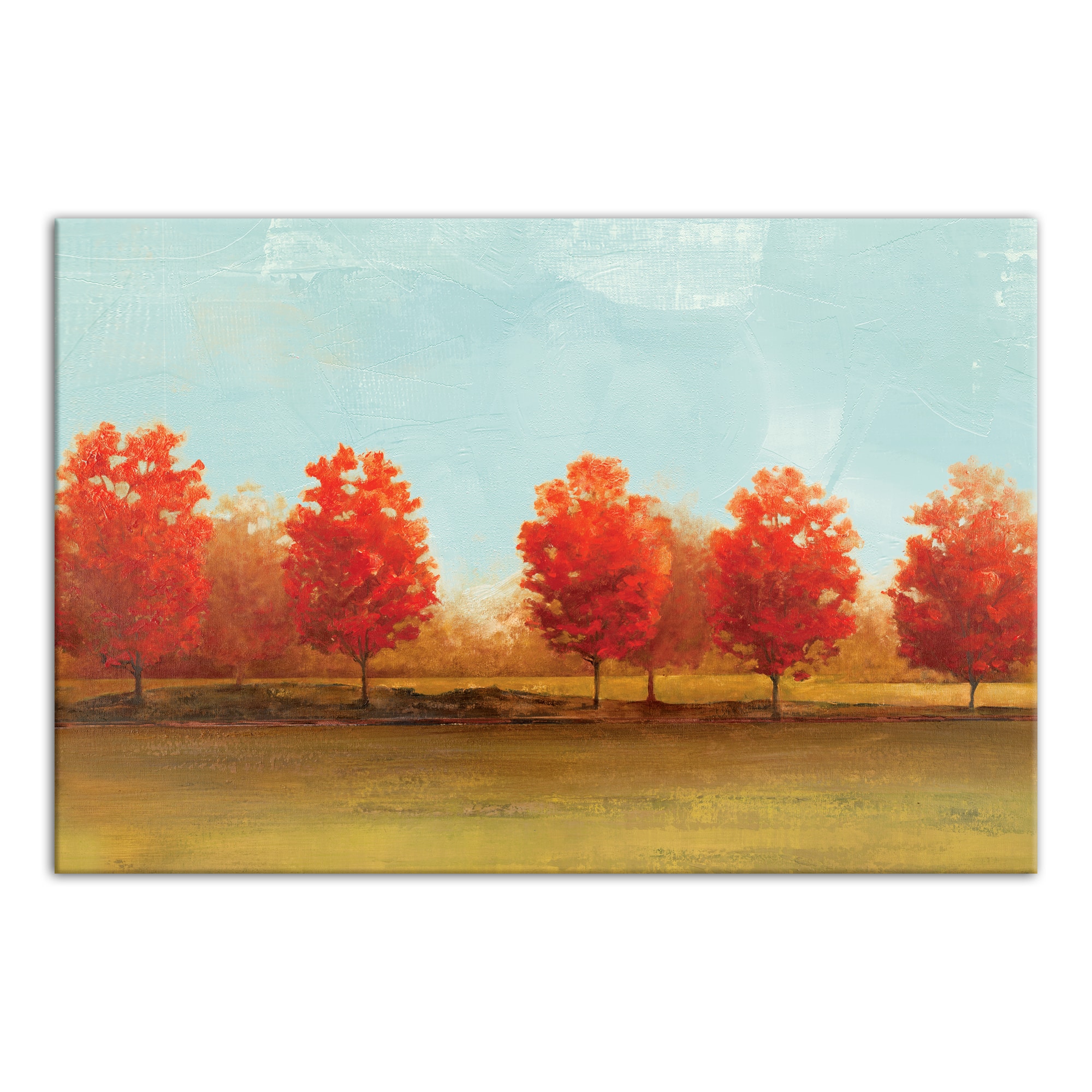 Fall Day Trees 36&#x22; x 24&#x22; Canvas Wall Art