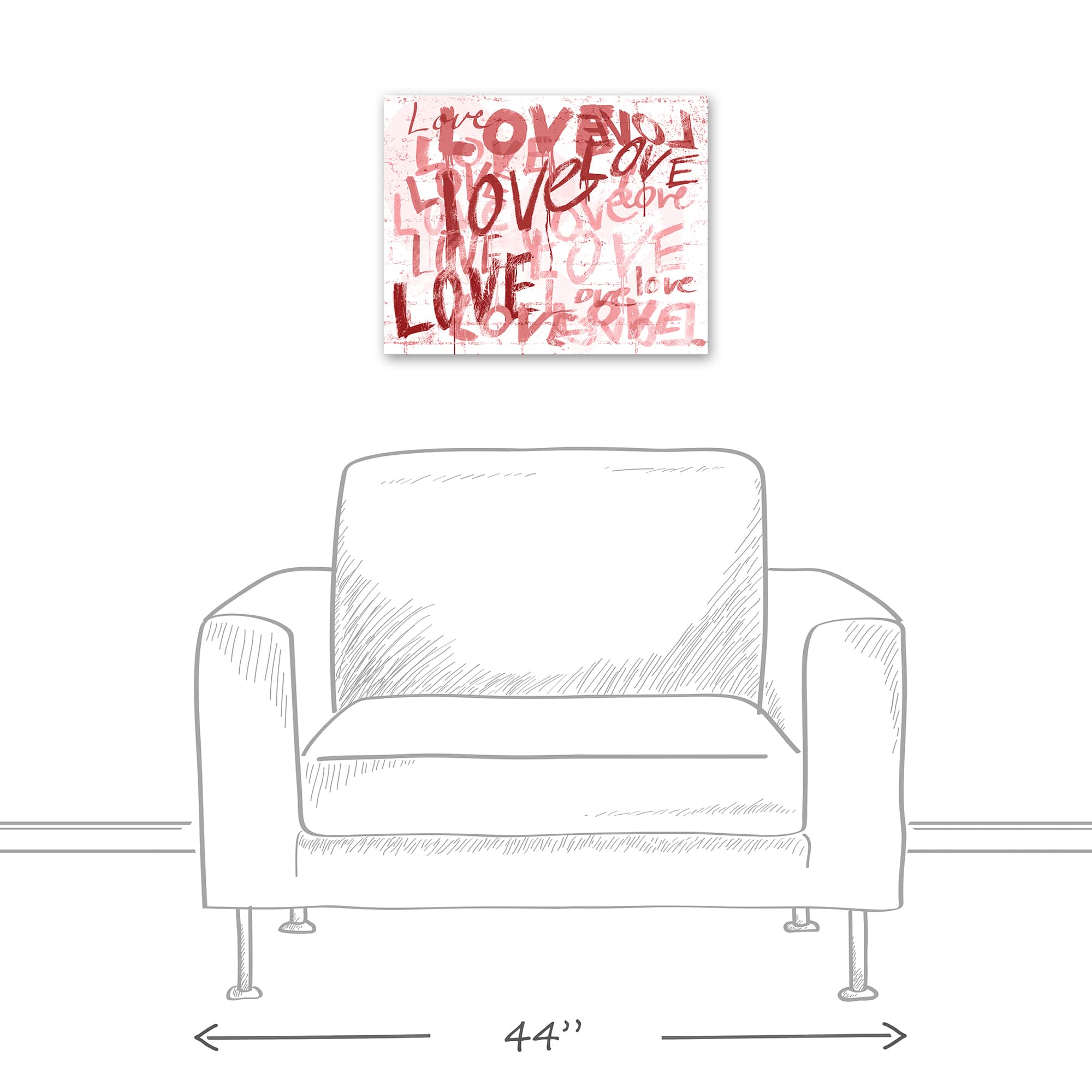 Love Graffiti Canvas Wall Art