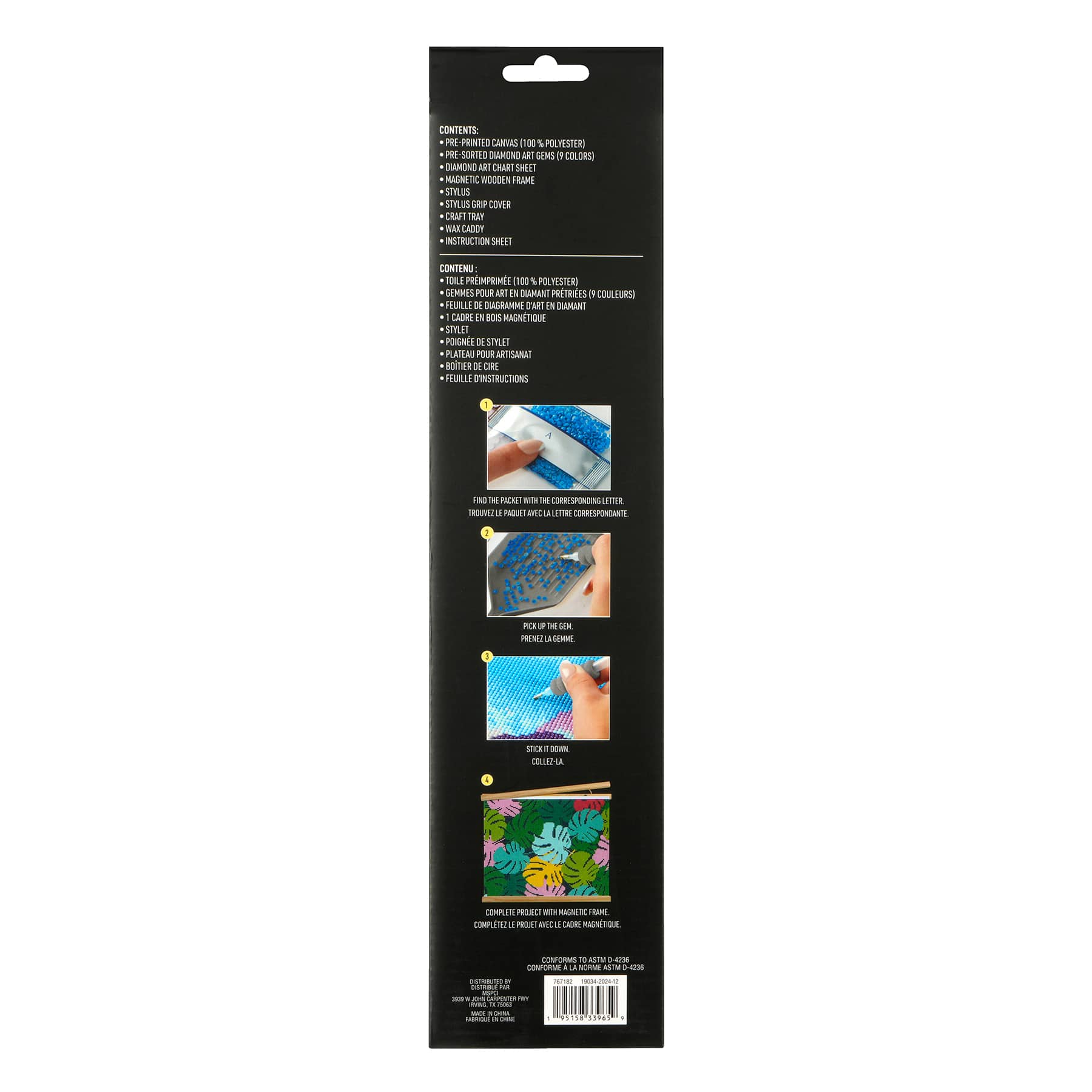 Colourful Palm Leaf Diamond Art Kit with Frame by Make Market&#xAE;