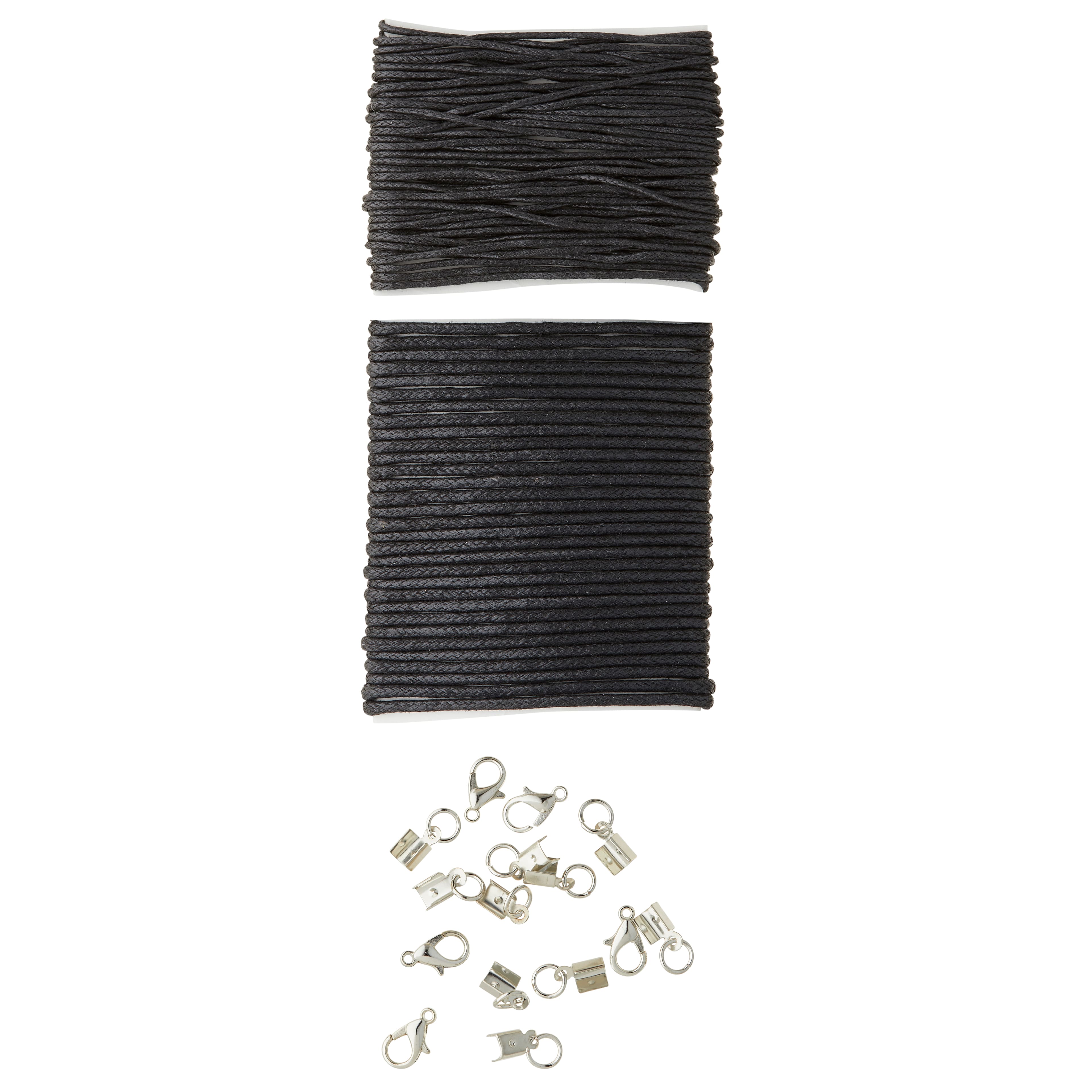 Bead Landing&#x2122; Waxed Cotton Cord Set, Black