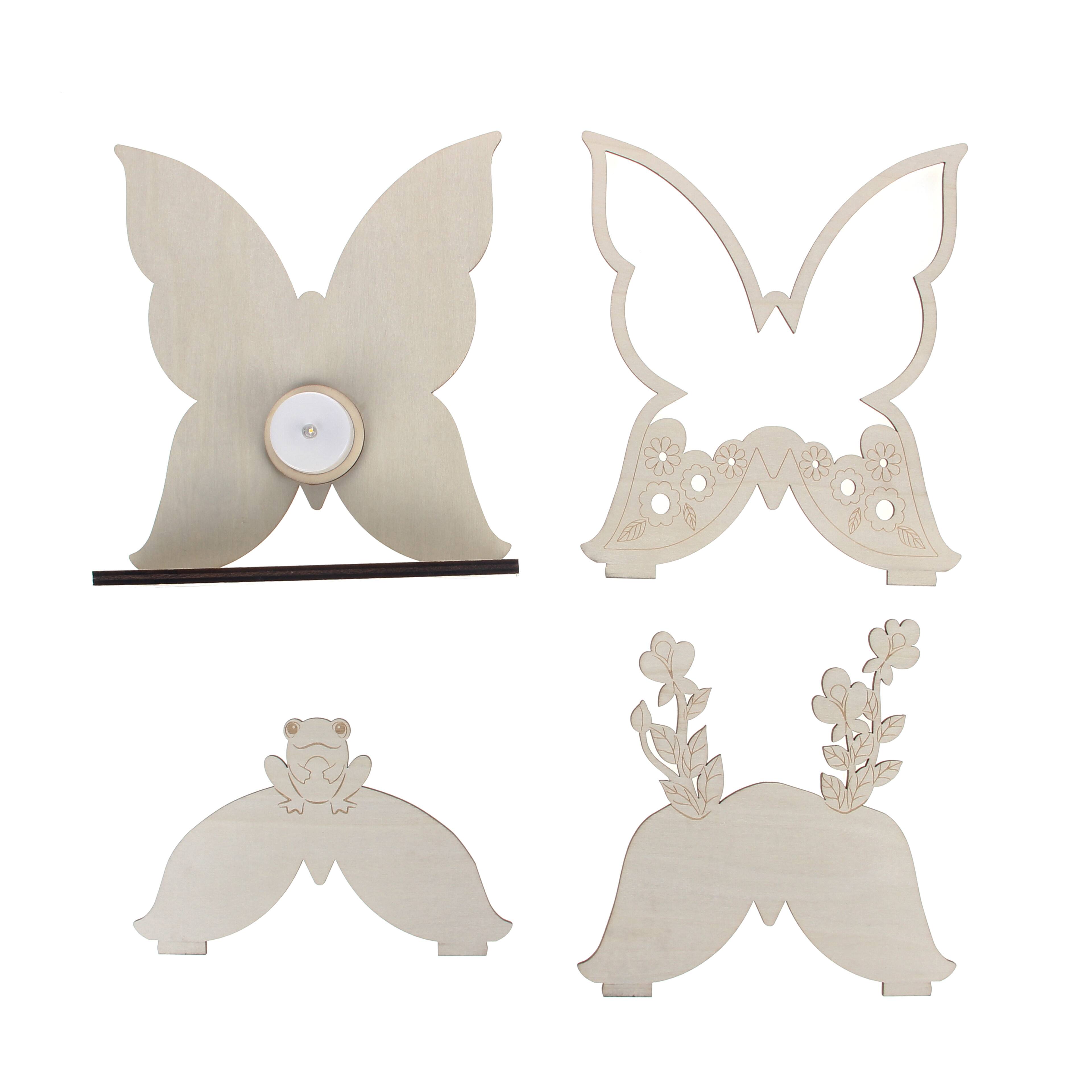 8&#x22; Butterfly DIY LED Plywood D&#xE9;cor by Make Market&#xAE;