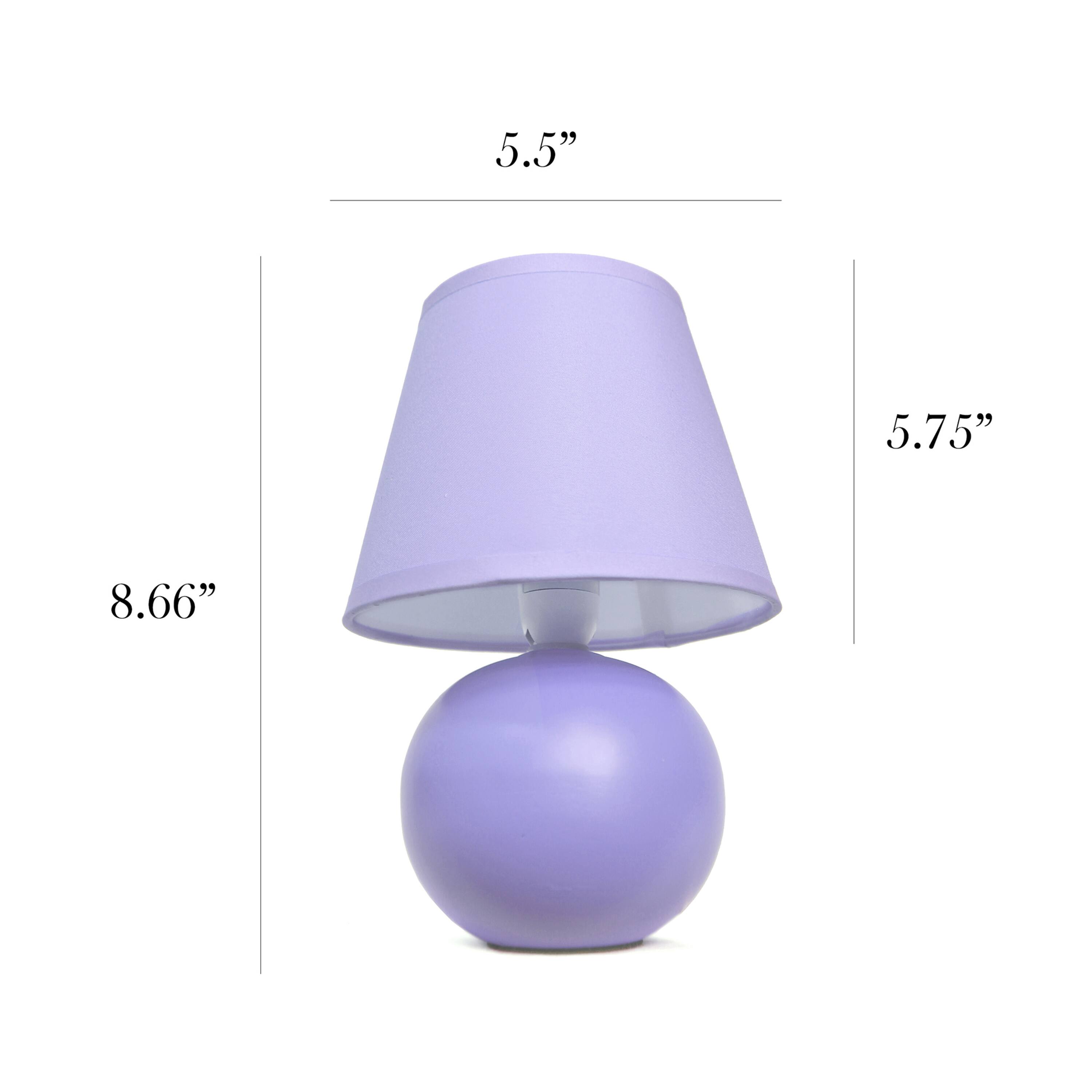 Simple Designs Mini Ceramic Globe Table Lamp