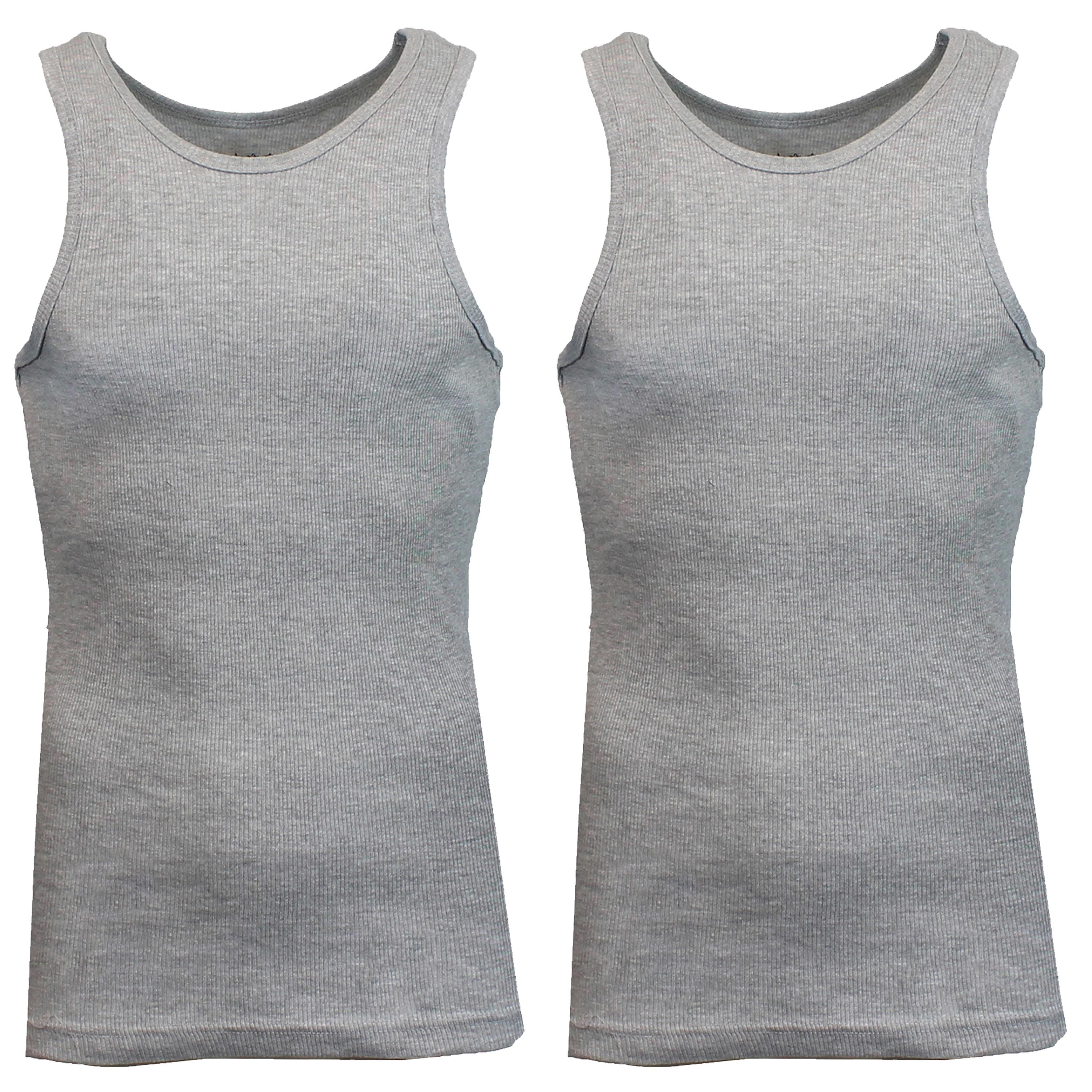 Galaxy By Harvic Famous Heavyweight Men’s Ribbed Tank Top 2 Pack