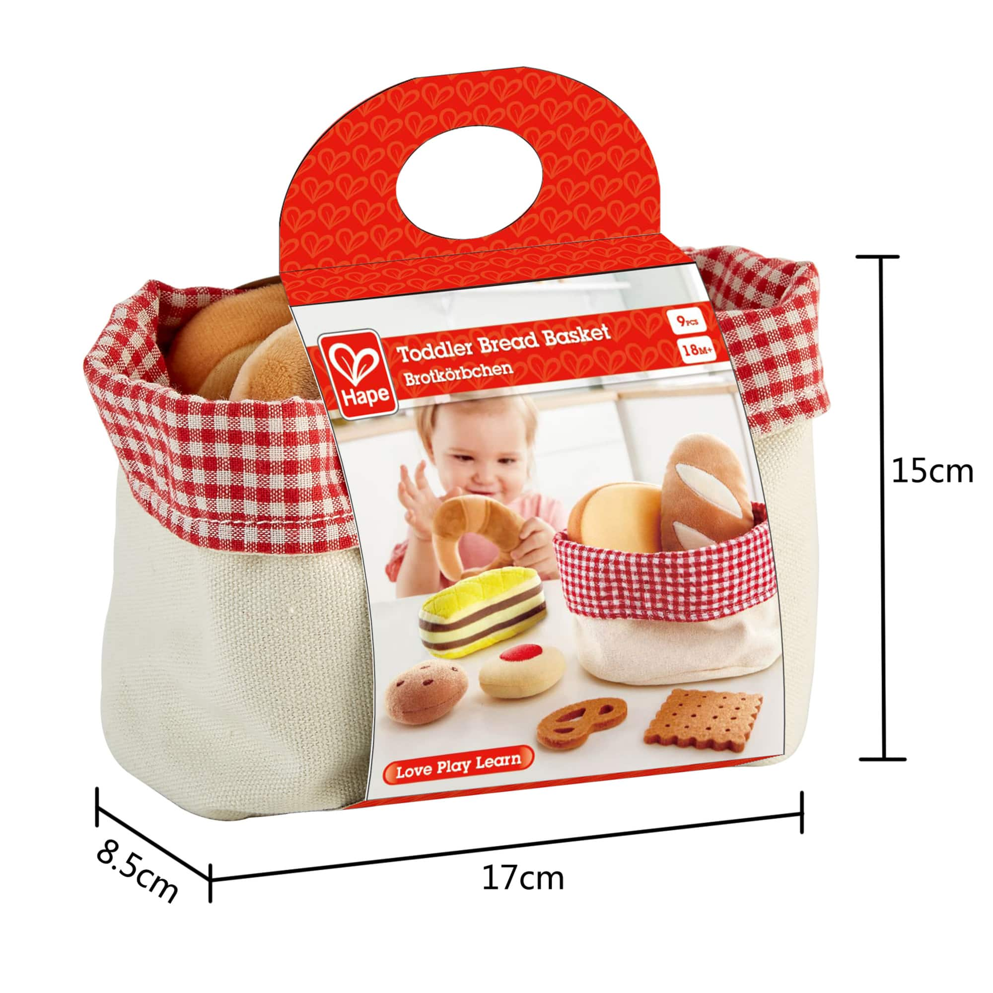 Hape Toddler Bread Basket Kitchen Food Playset