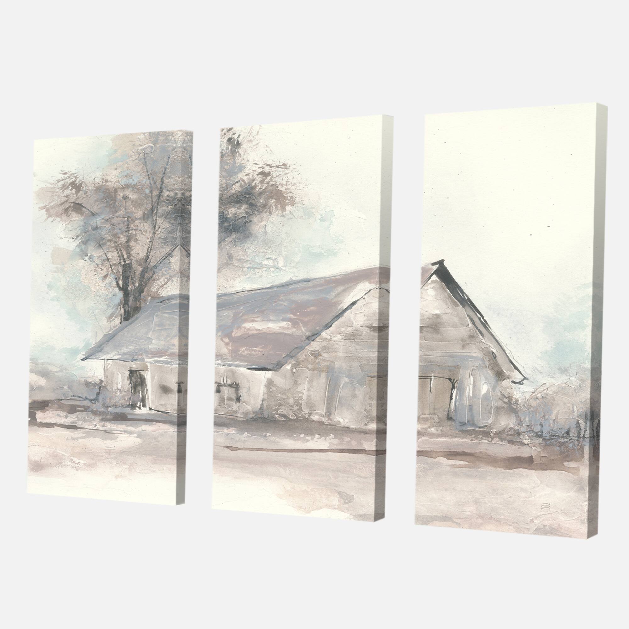 Designart - Farmhouse Barn Grey III