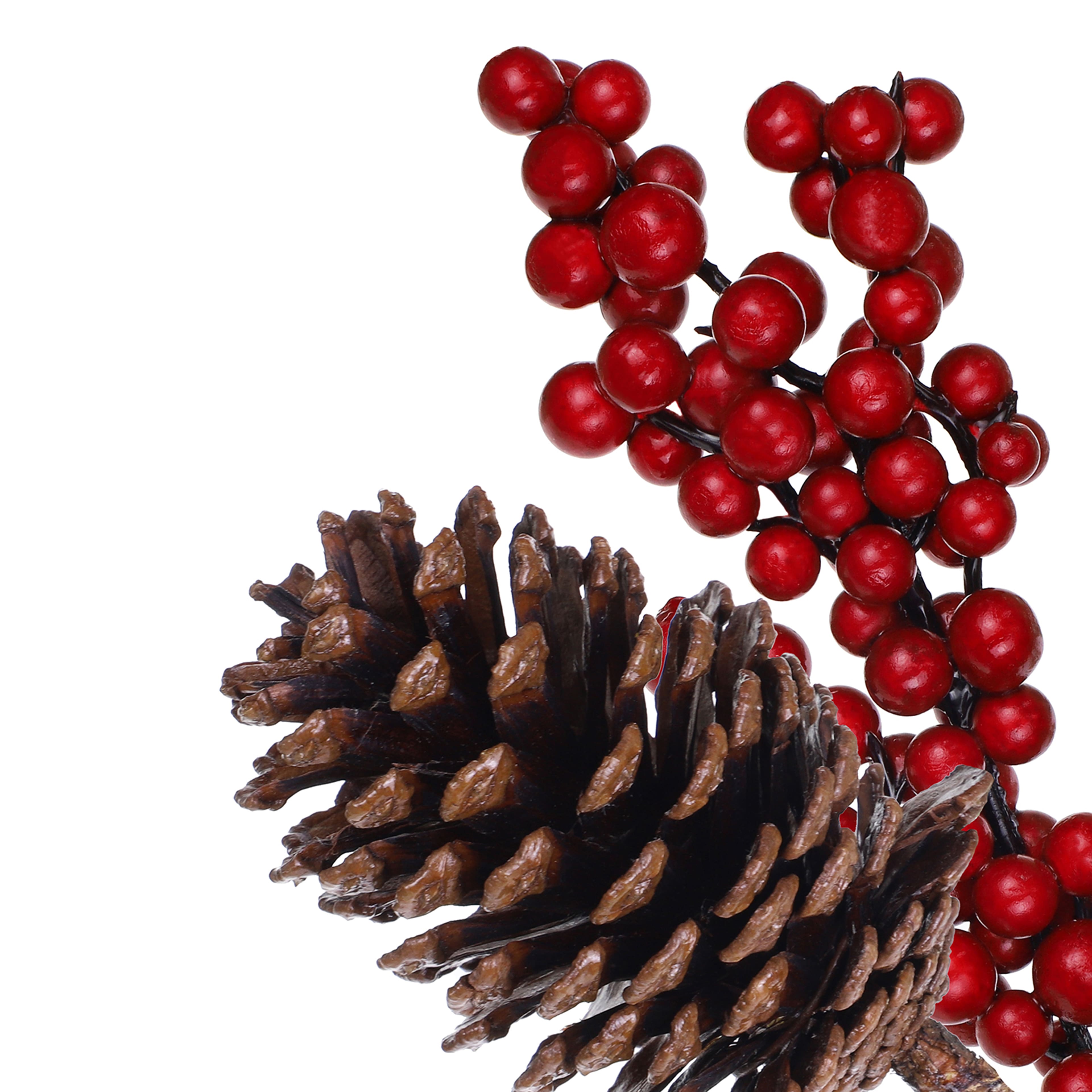 28" Green Cashmere Pine & Red Berry Stem by Ashland®