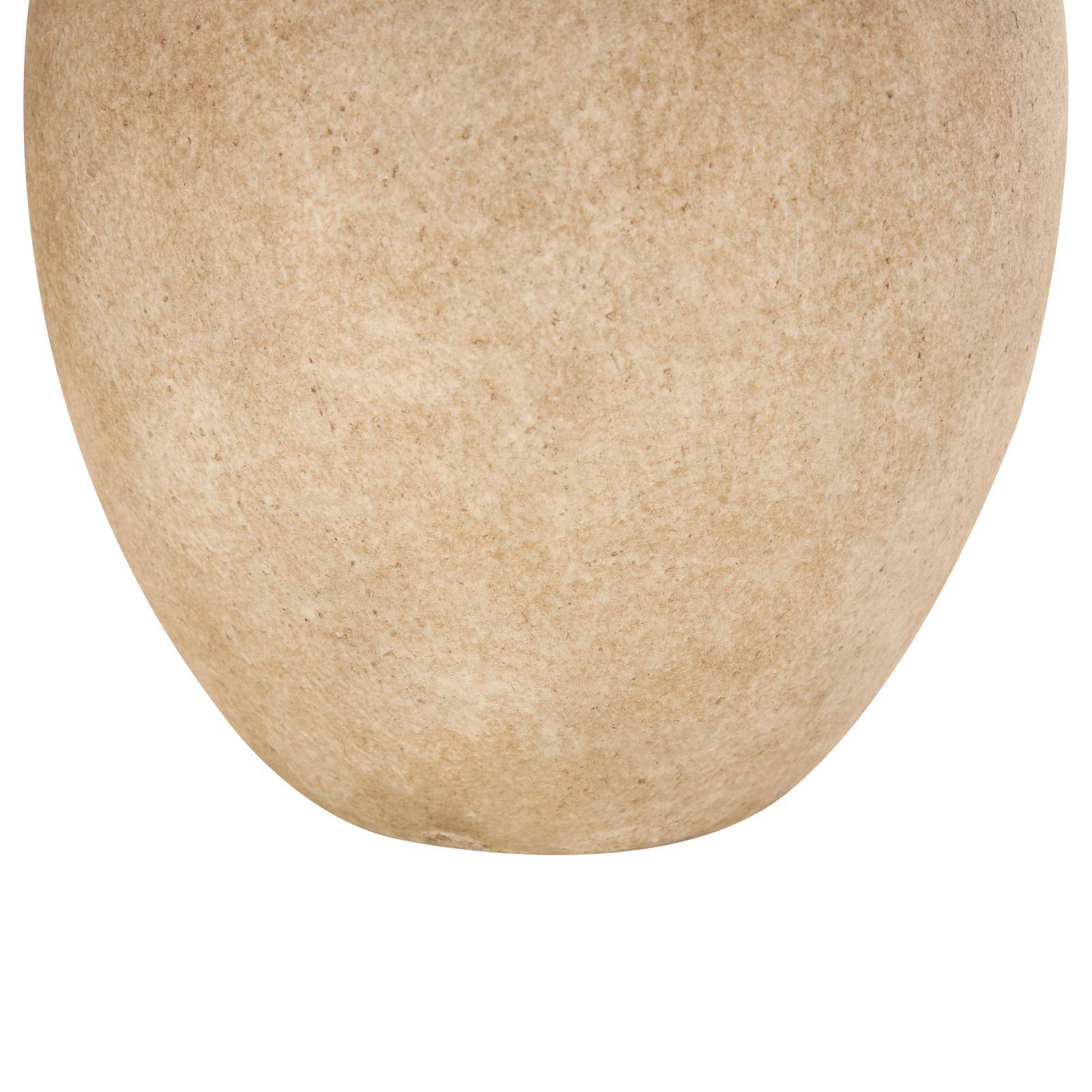 Brown Ceramic Antique Style Textured Vase Set