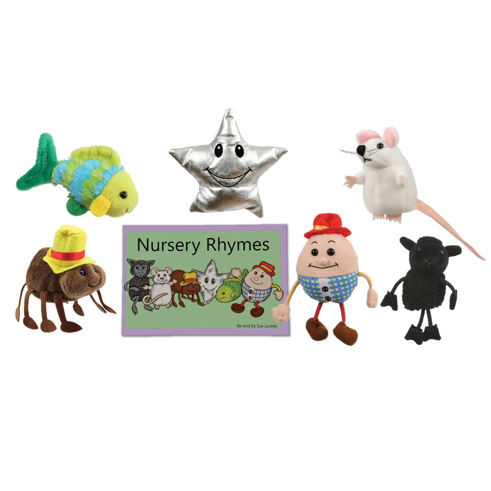 Nursery Rhymes Finger Puppets & Book Set