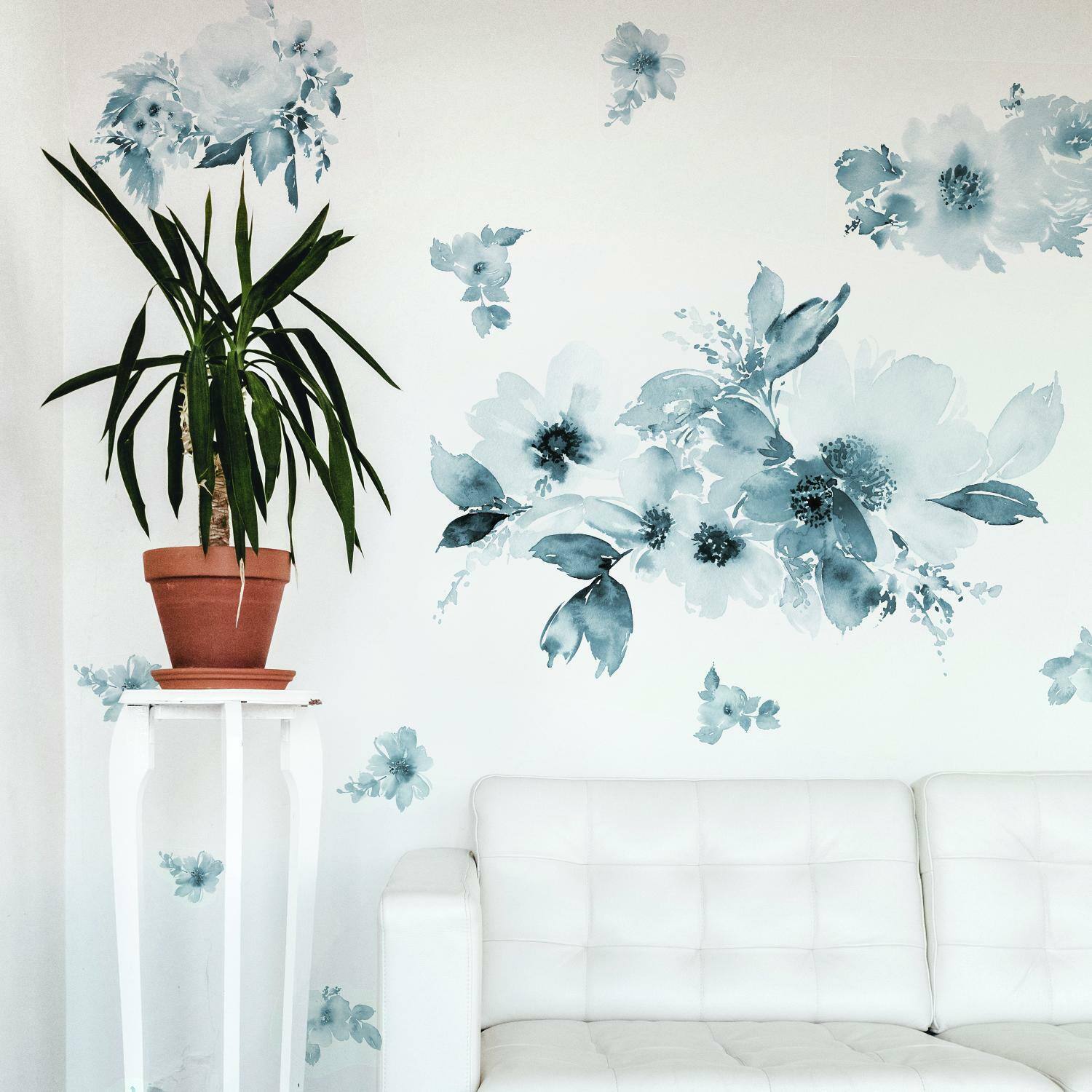 RoomMates Watercolor Floral Peel & Stick Giant Wall Decals