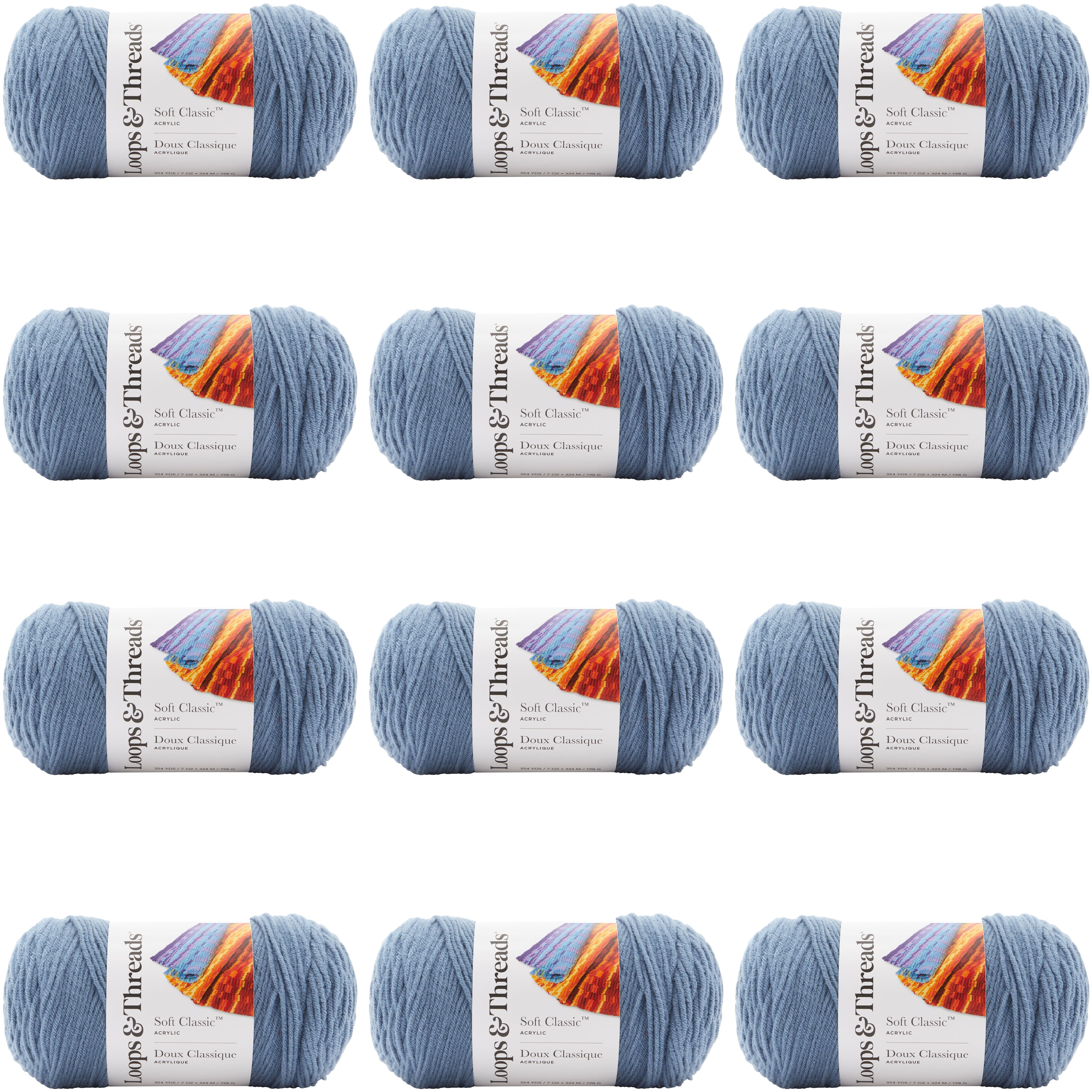 12 Pack: Soft Classic™ Solid Yarn by Loops & Threads®