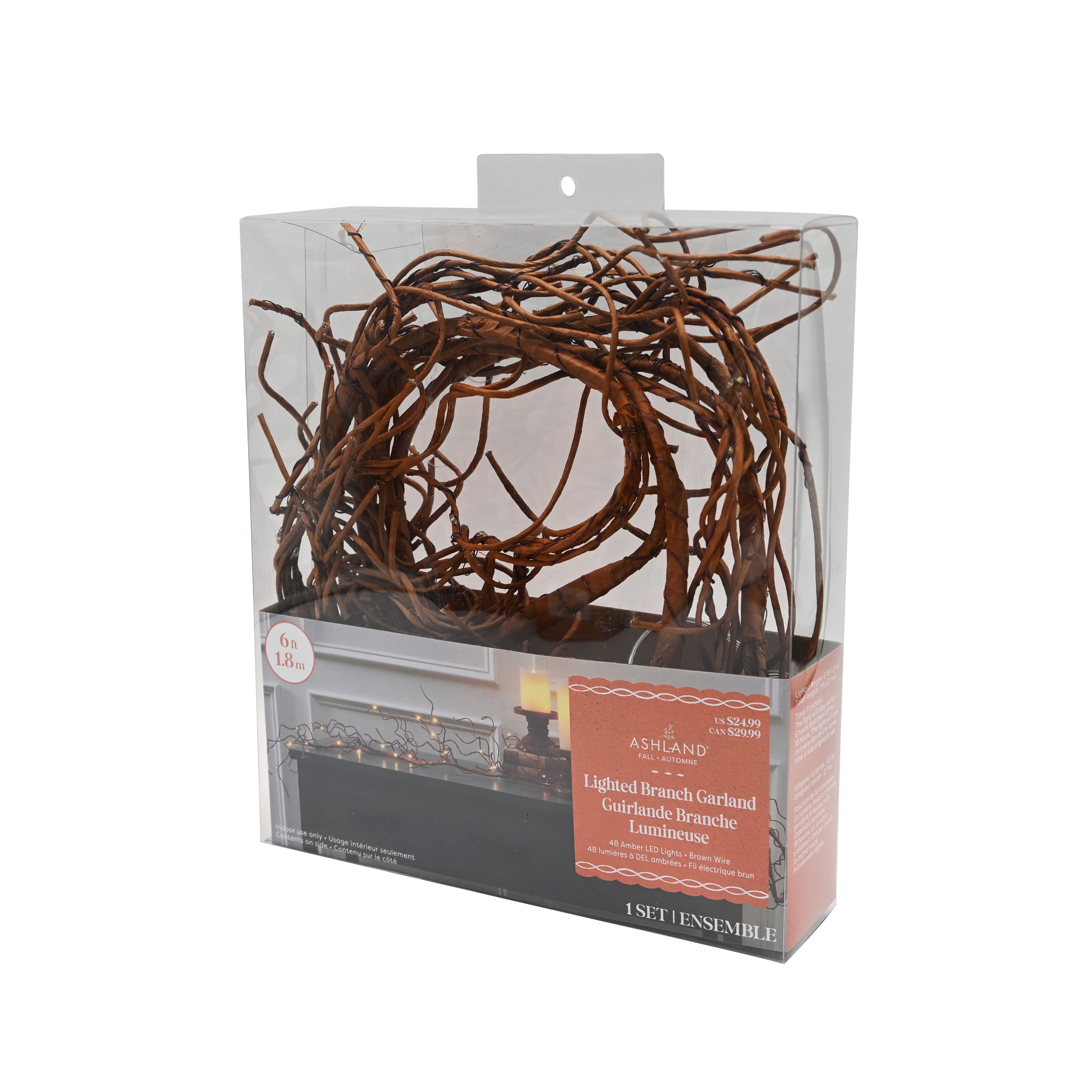 48ct. Warm White LED Lighted Branch Garland by Ashland&#xAE;