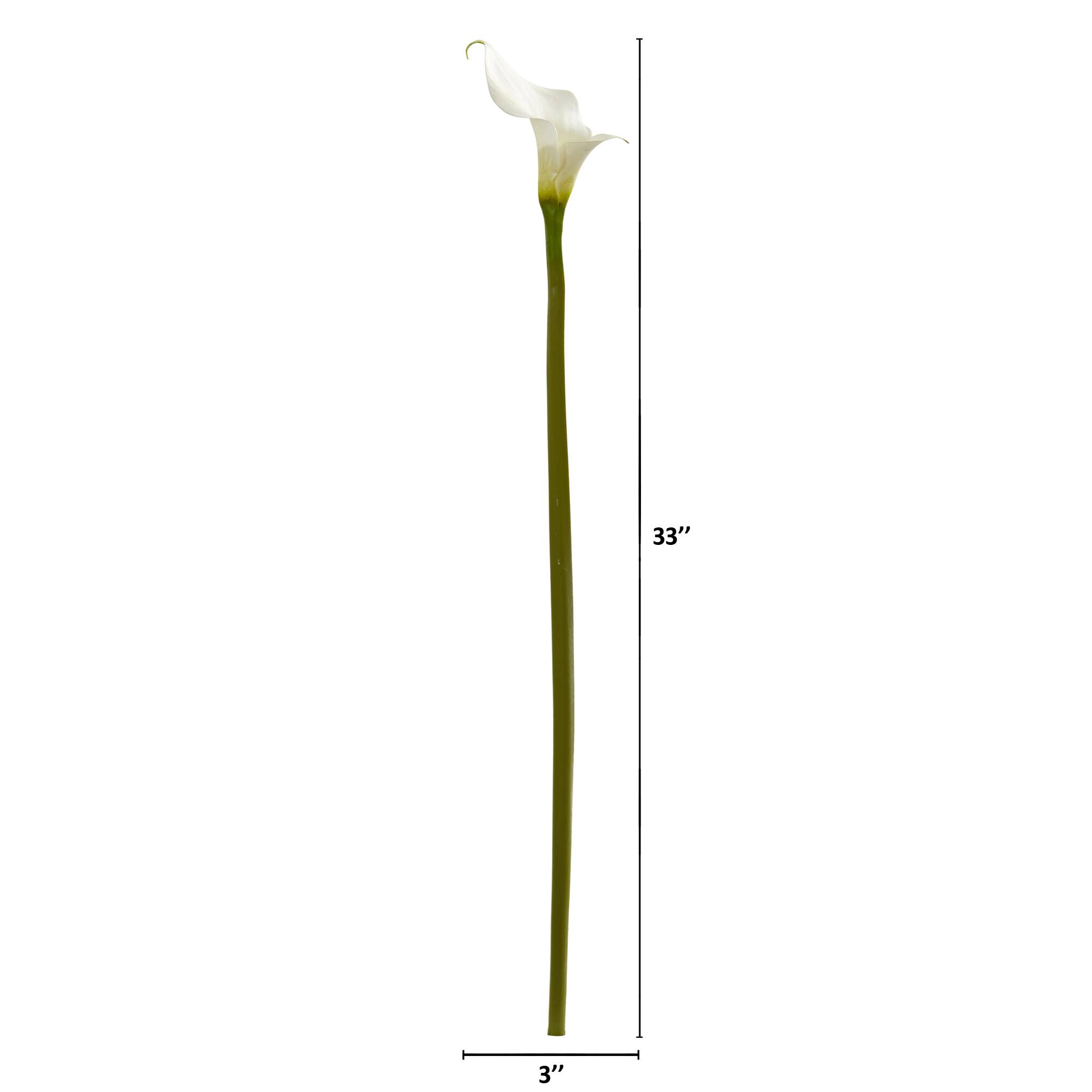 White Calla Lily Flower Stems, 4ct.