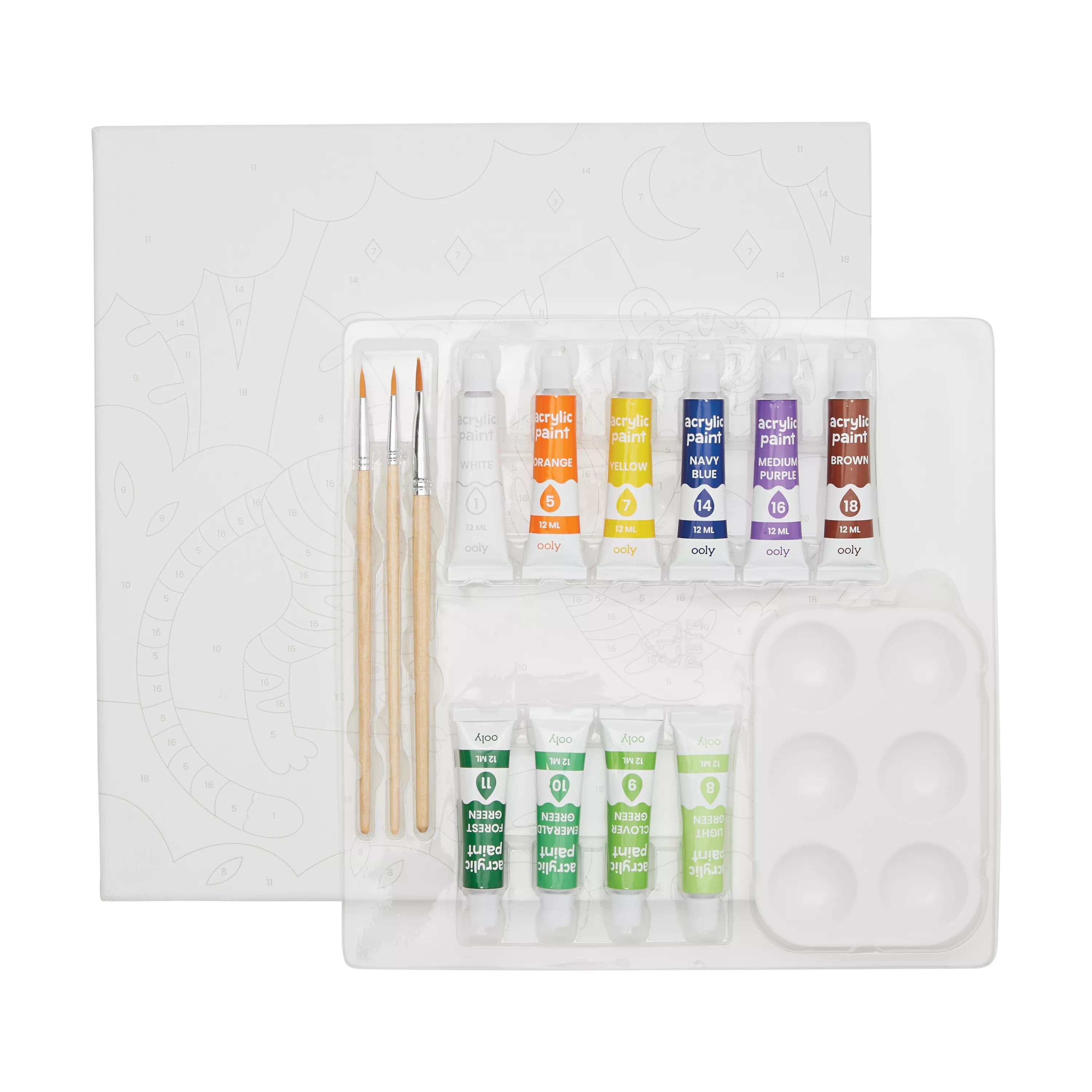 OOLY Colorific Canvas Terrific Tiger Paint-By-Number Kit