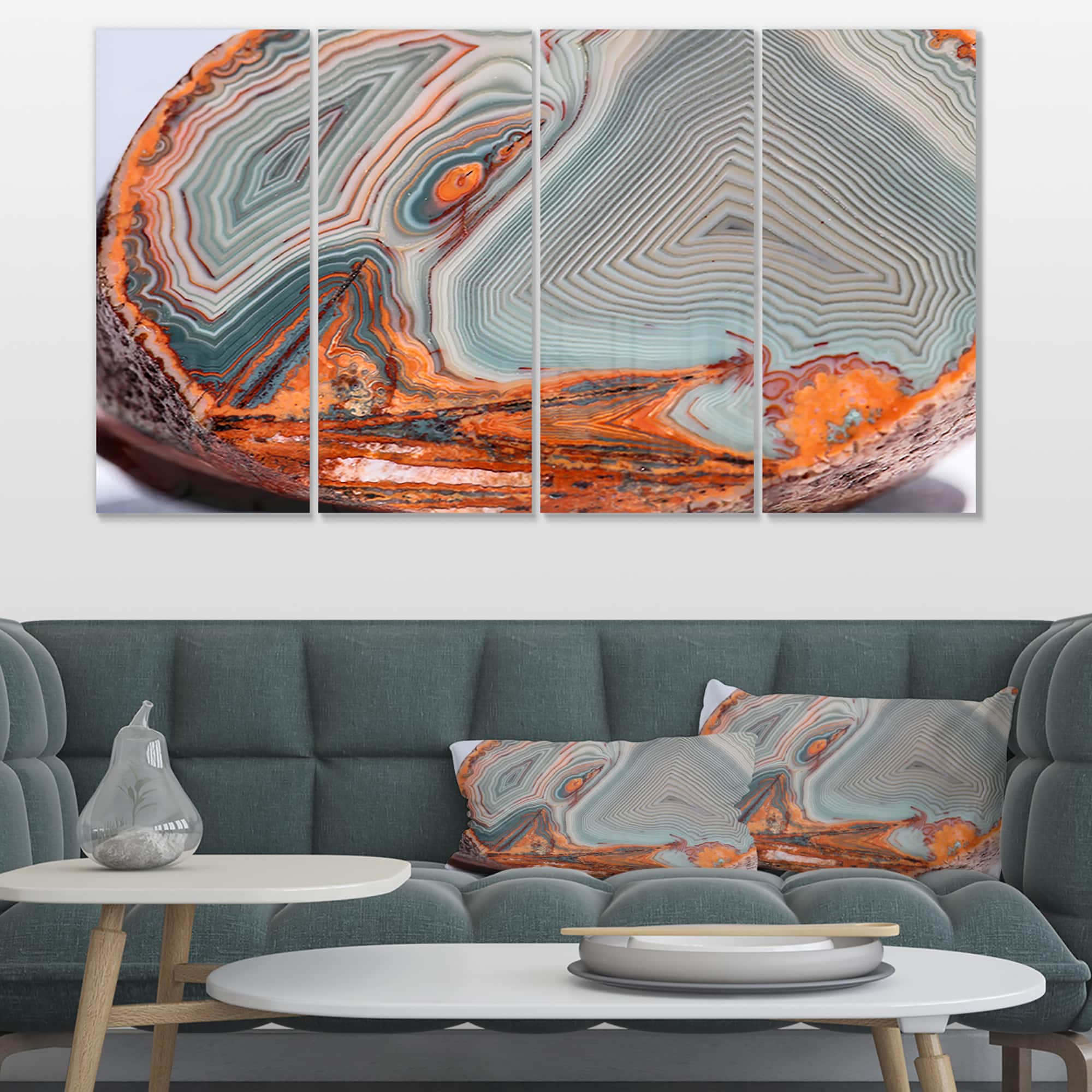 Designart - Beautiful Lake Superior Agate - Abstract Canvas Art Print