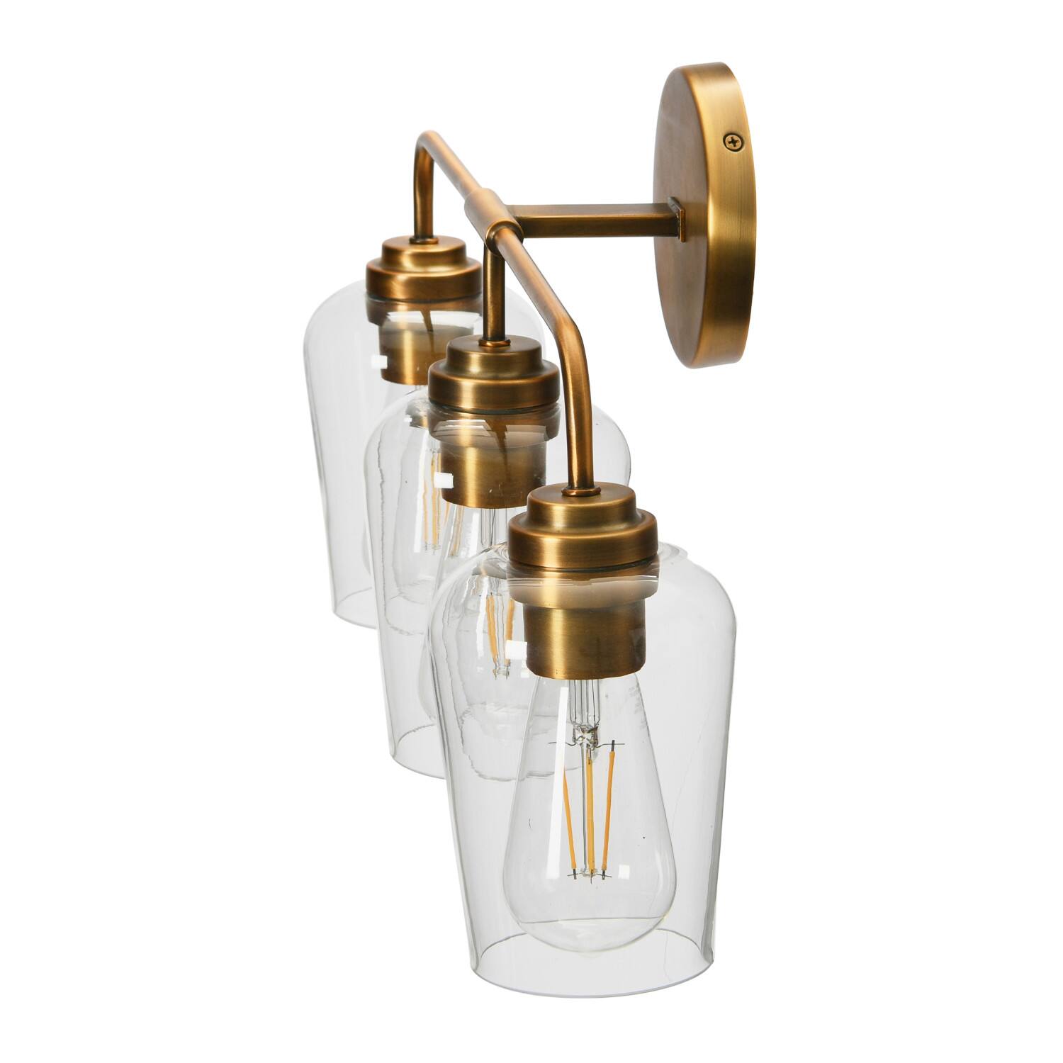 Hello Honey® Robert Stevenson Lighting Holden Metal & Glass 3-Light Vanity