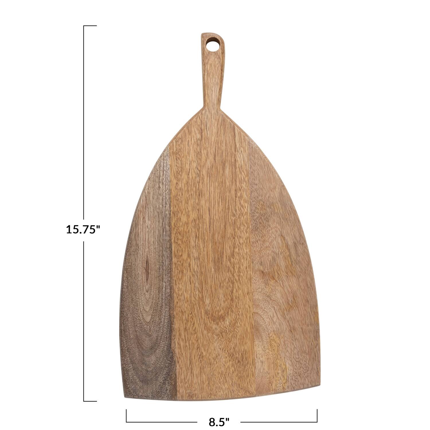 Hello Honey&#xAE; 16&#x22; Natural Modern Wood Charcuterie or Cutting Board with Handle