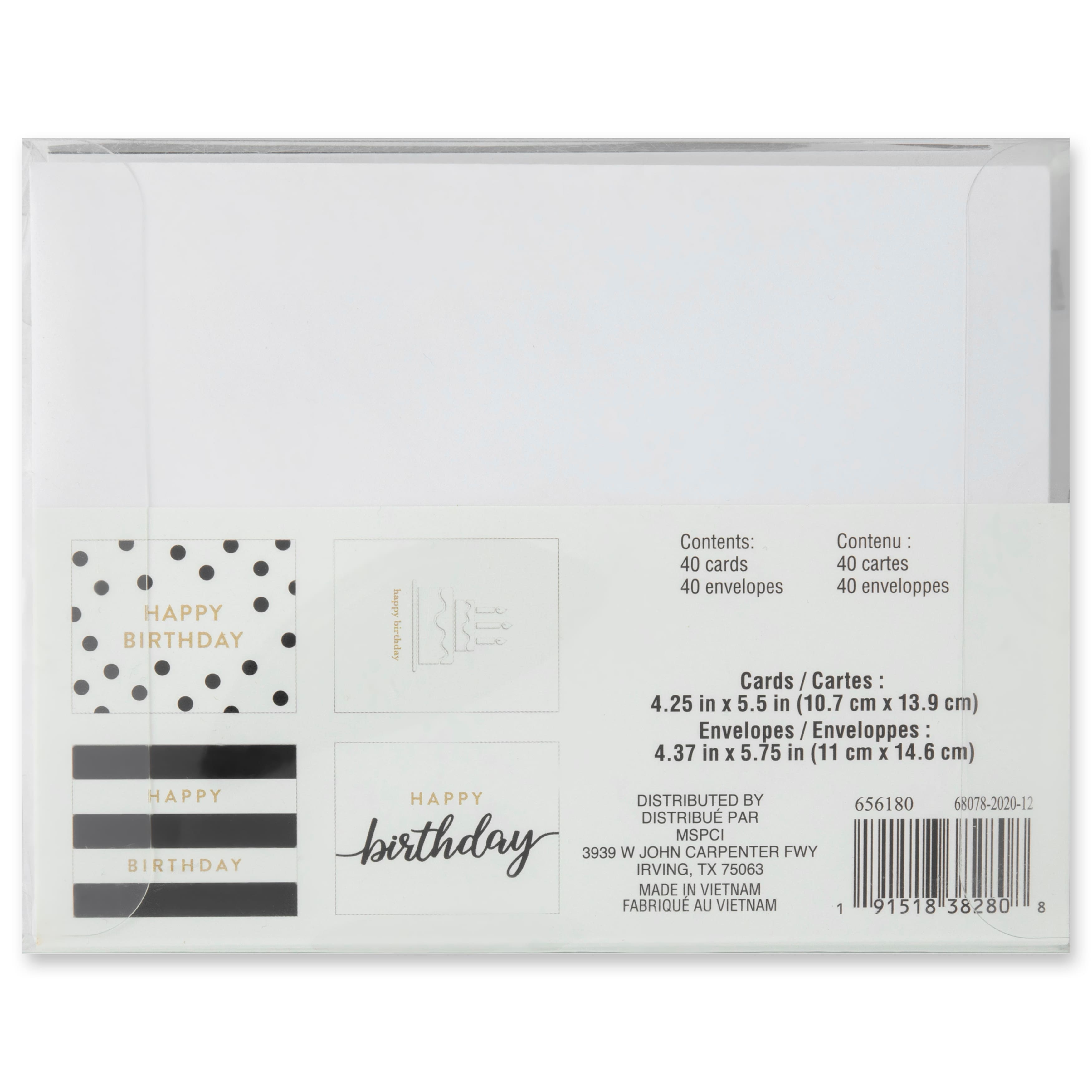Happy Birthday Cards & Envelopes by Recollections™, 4.25" x 5.5"