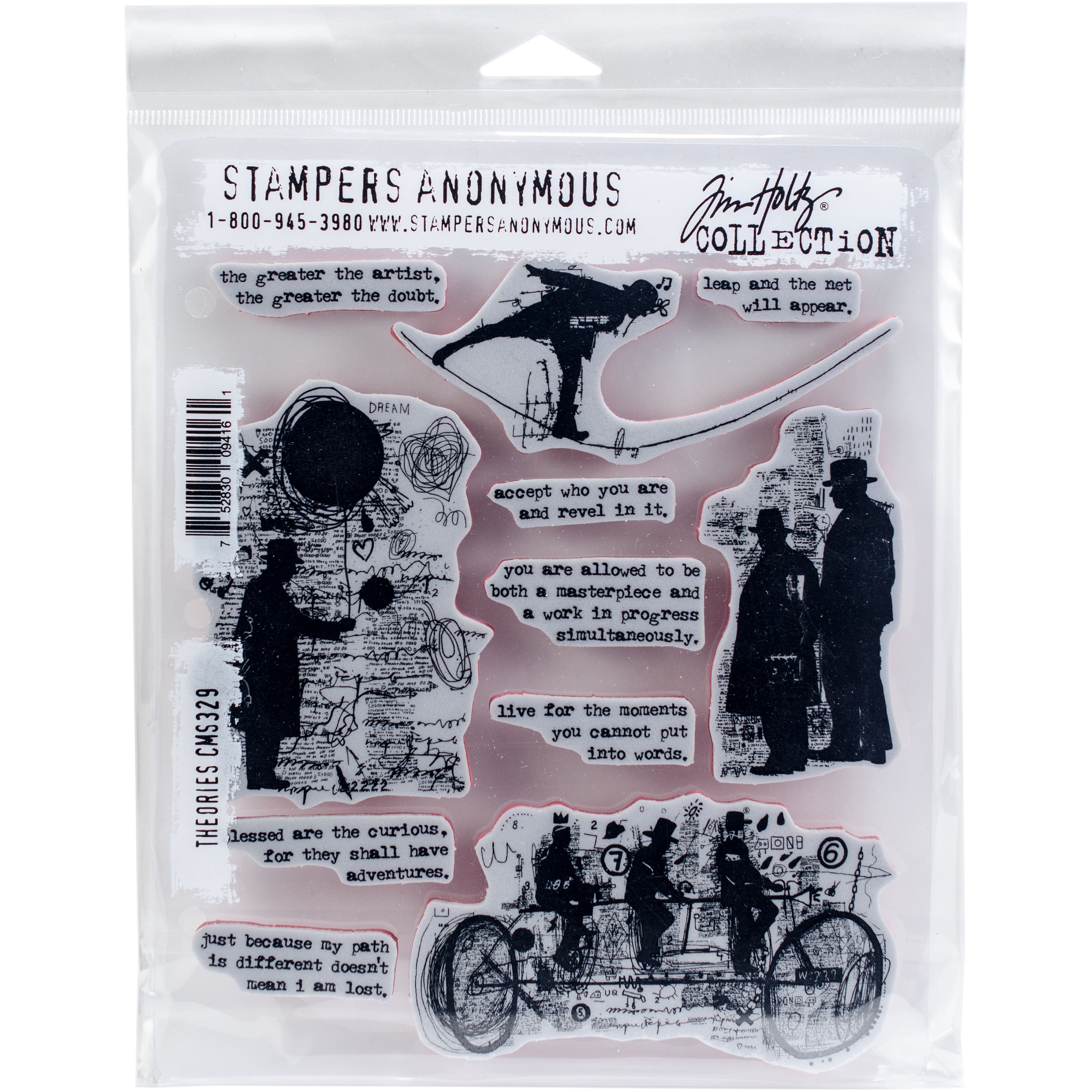 Stampers Anonymous Tim Holtz&#xAE; Theories Cling Stamps