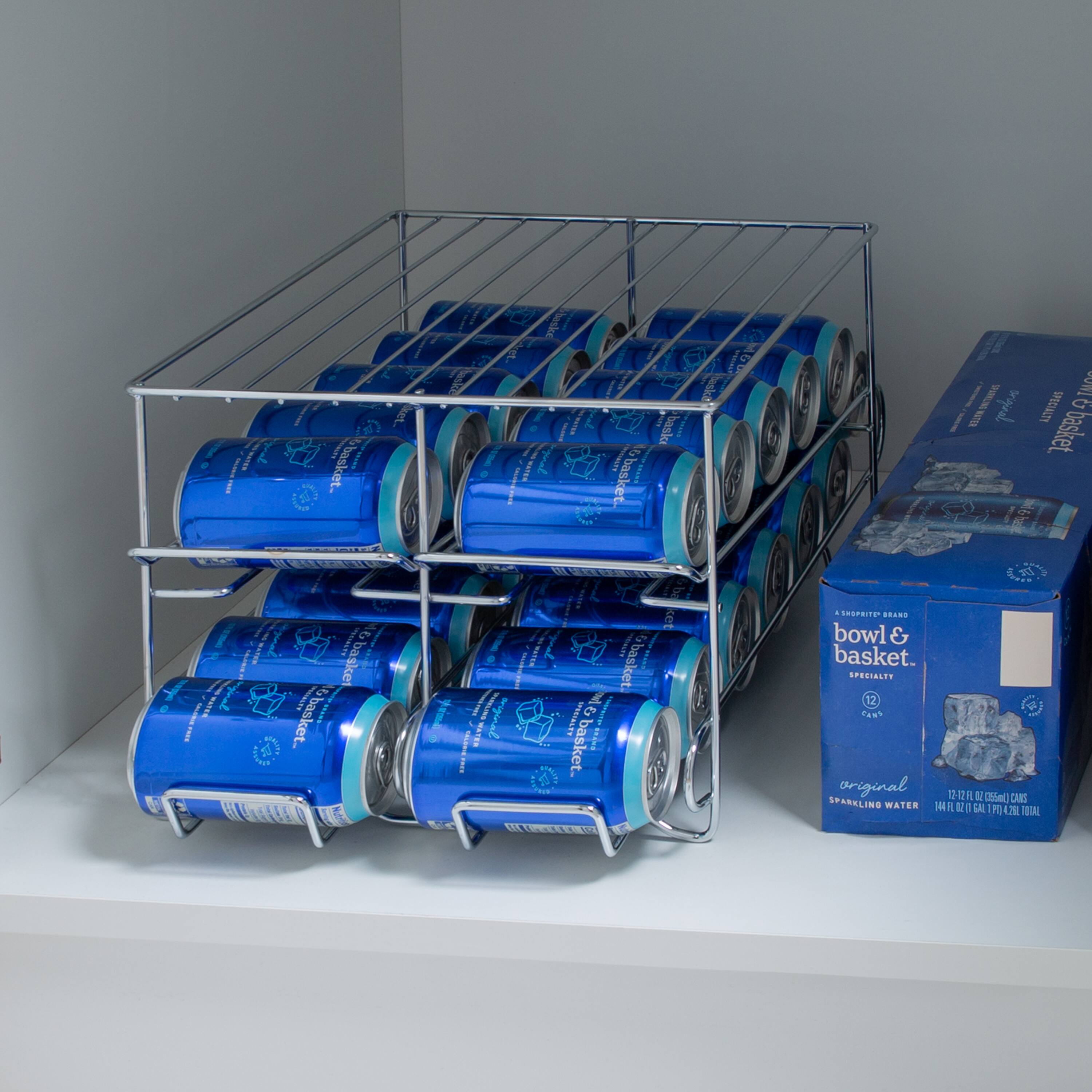 Organize It All Chrome 24 Can Organizer Rack