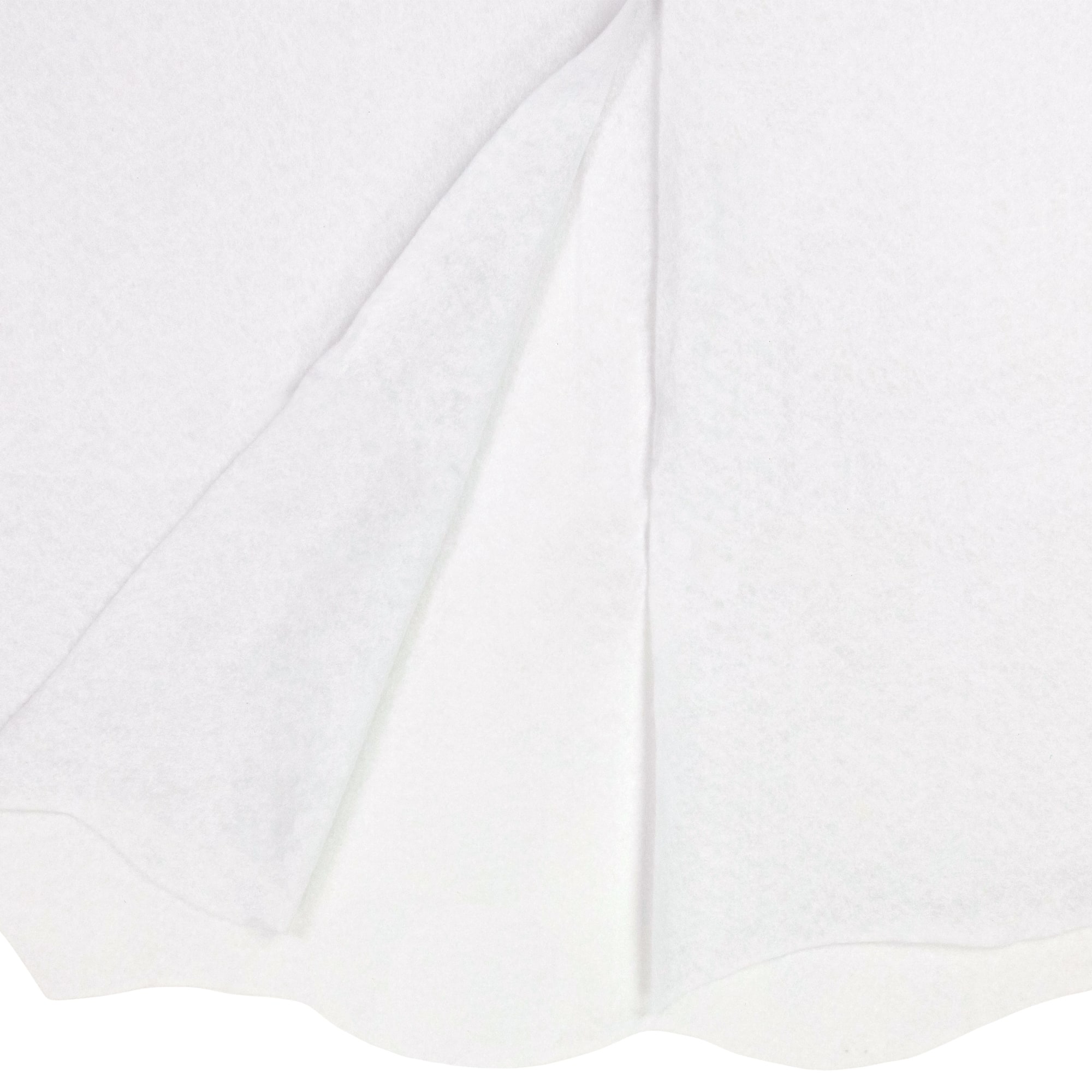 48" Winter White Scalloped Edge Tree Skirt