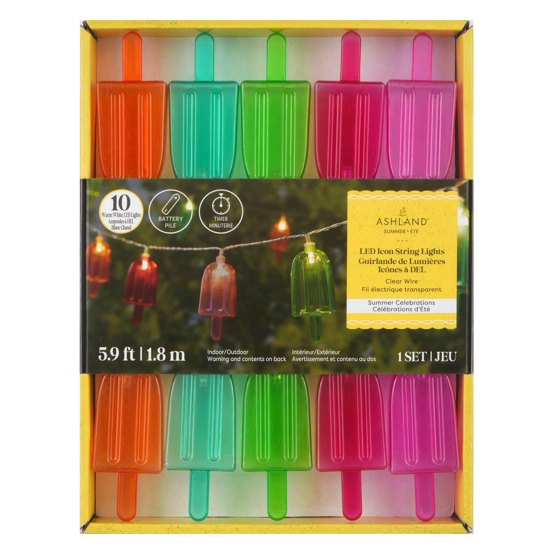 10ct. Popsicle LED String Lights by Ashland&#xAE;