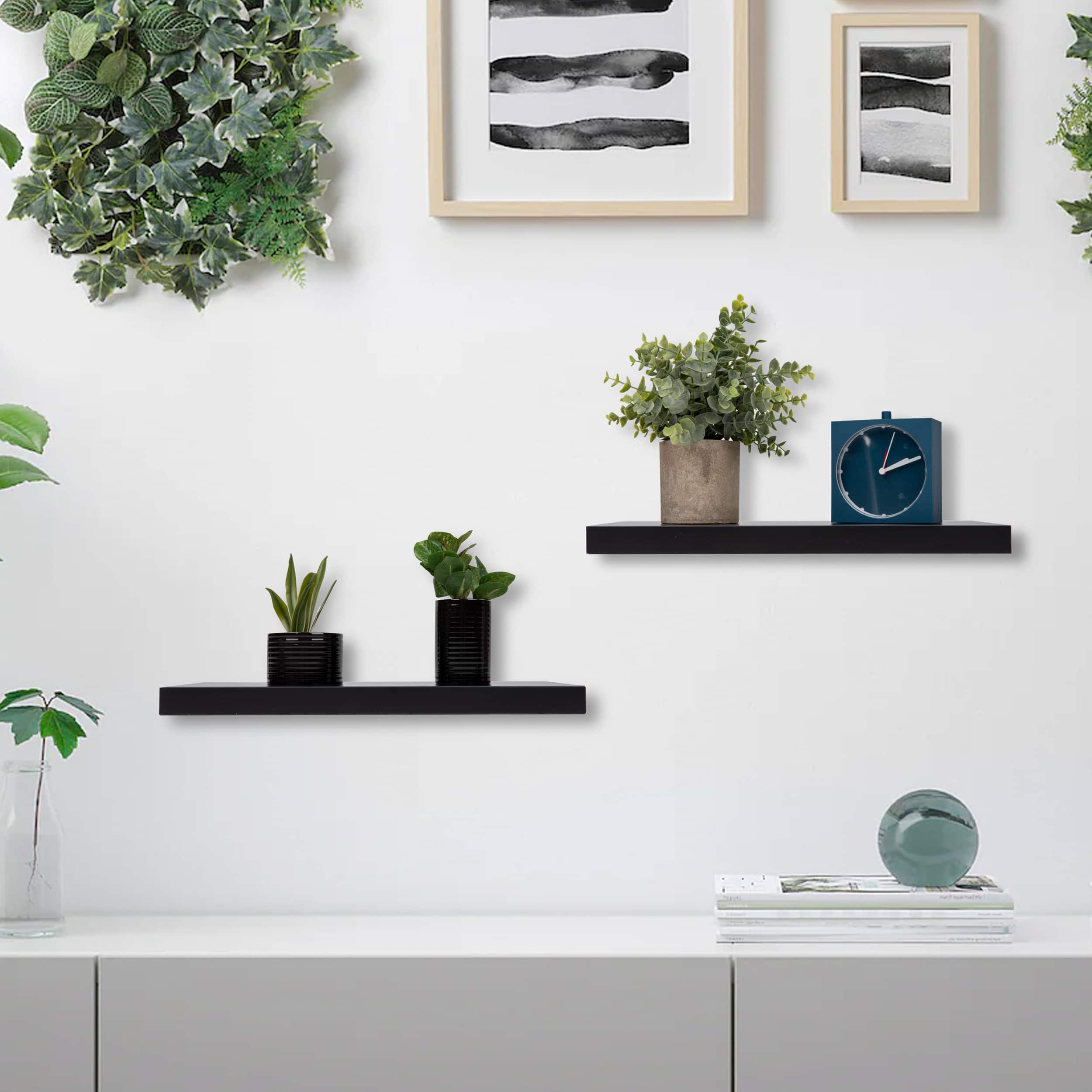 Mind Reader 15" Floating Shelves with Invisible Brackets