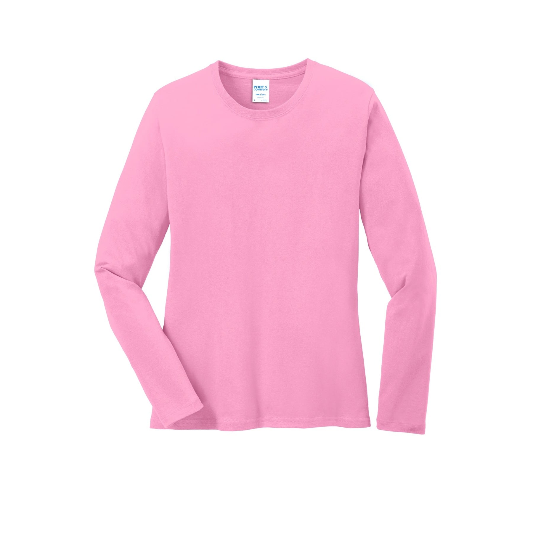 Port & Company® Core Cotton Colors Long Sleeve Ladies T-Shirt