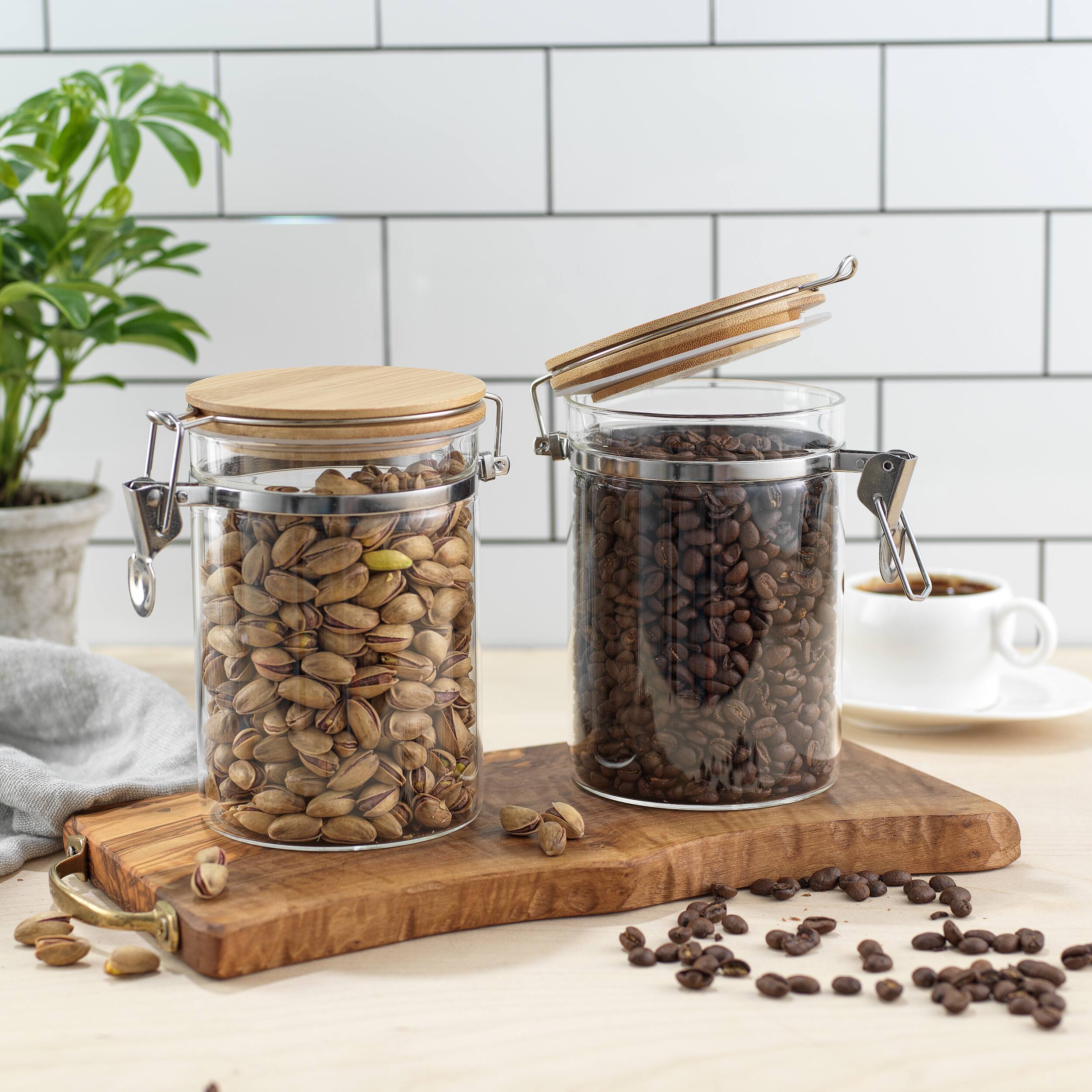 JoyJolt&#xAE; Airtight Glass Storage Jars, 2ct.
