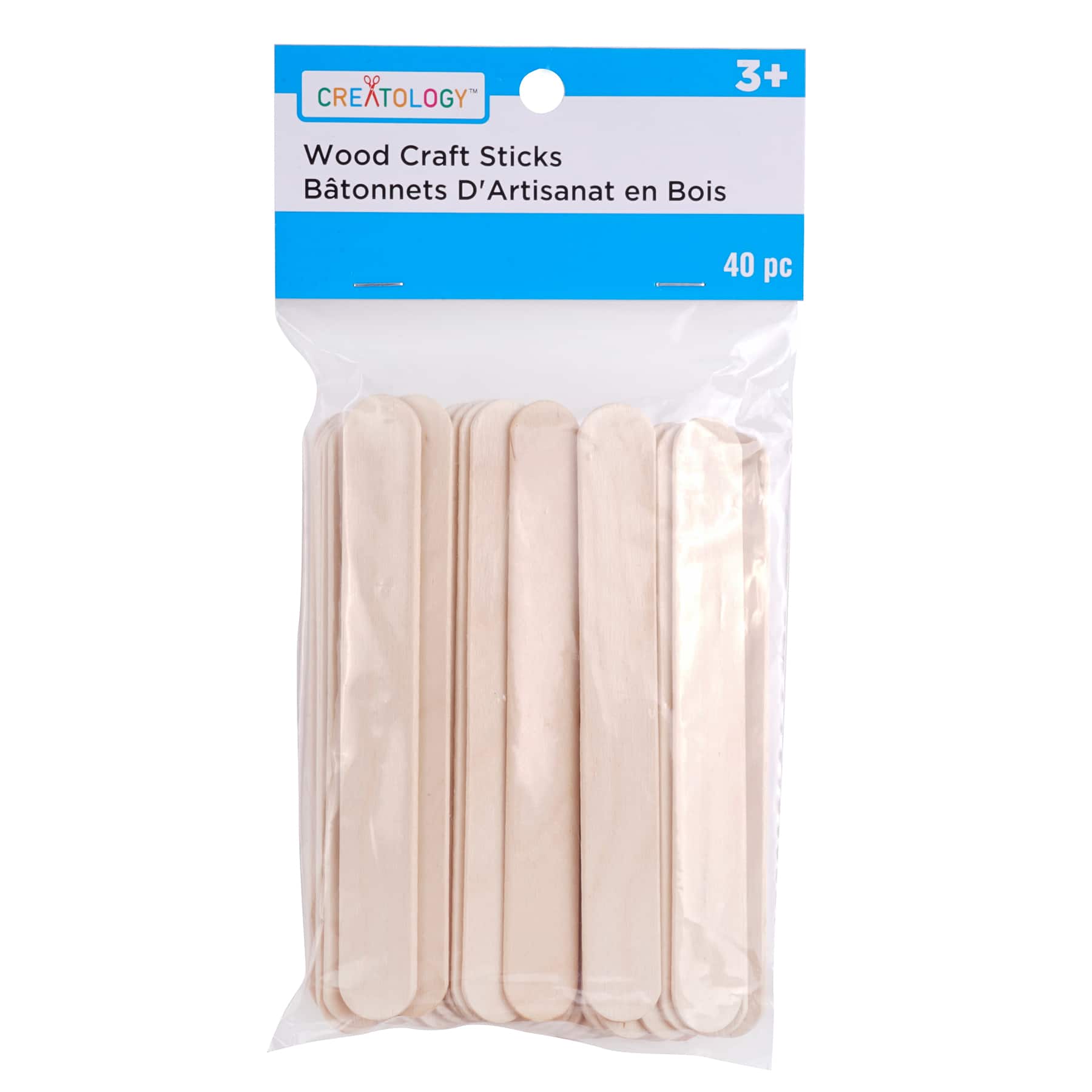 12 Packs: 40 ct. (480 total) 4.5&#x22; Wood Craft Sticks by Creatology&#x2122;