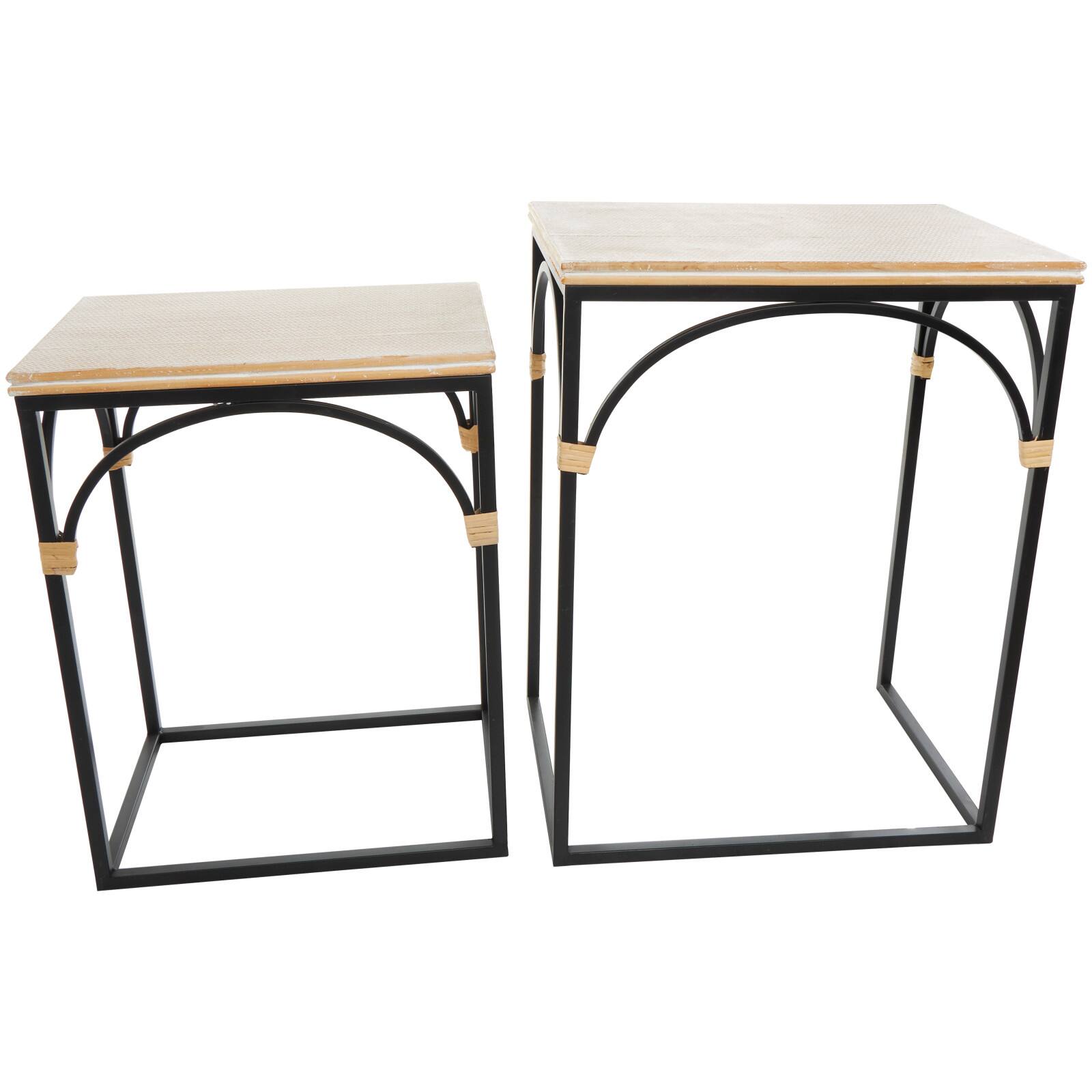 Black Metal Arched Accent Table Set
