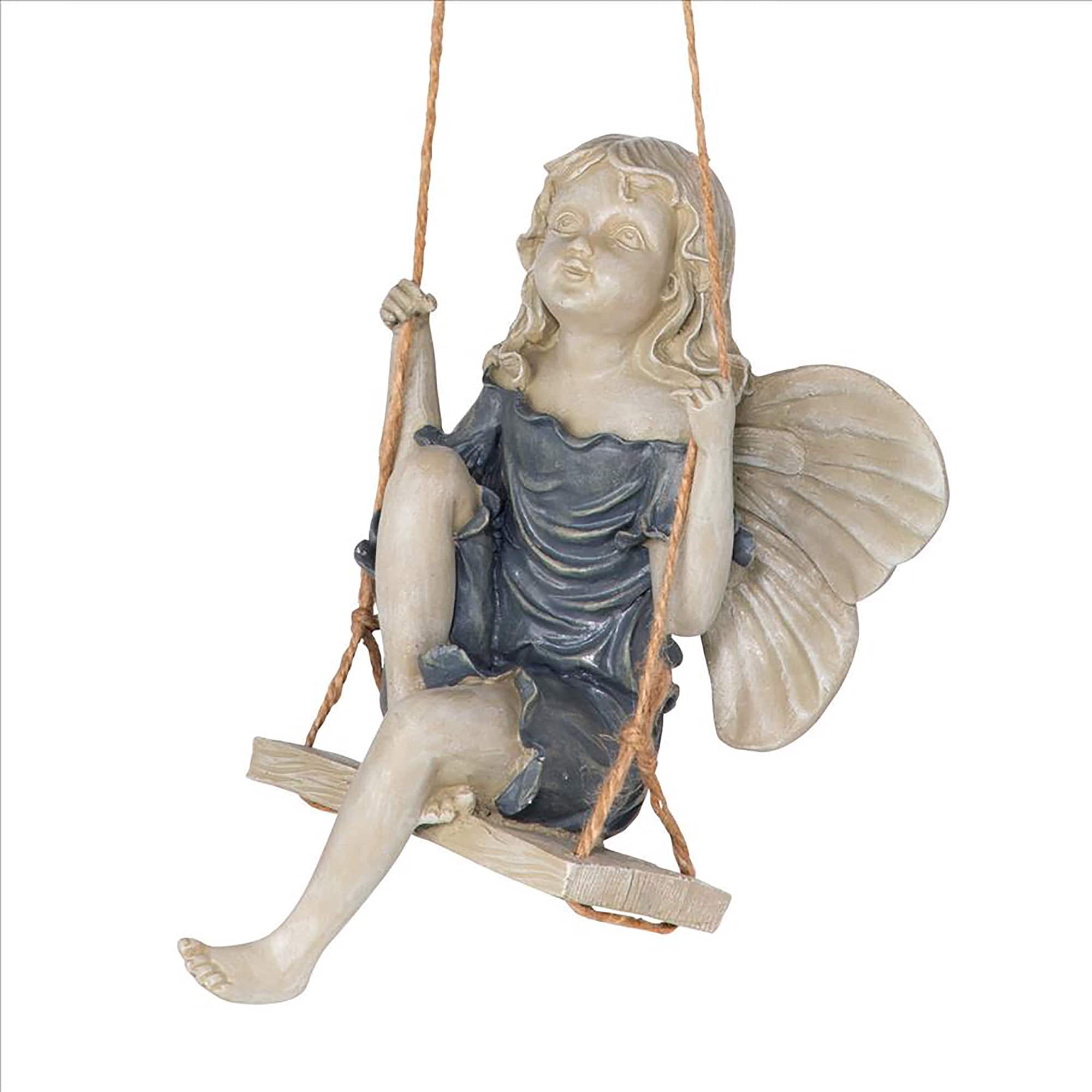 Design Toscano 11.5&#x22; Summertime Fairy on a Swing Statue