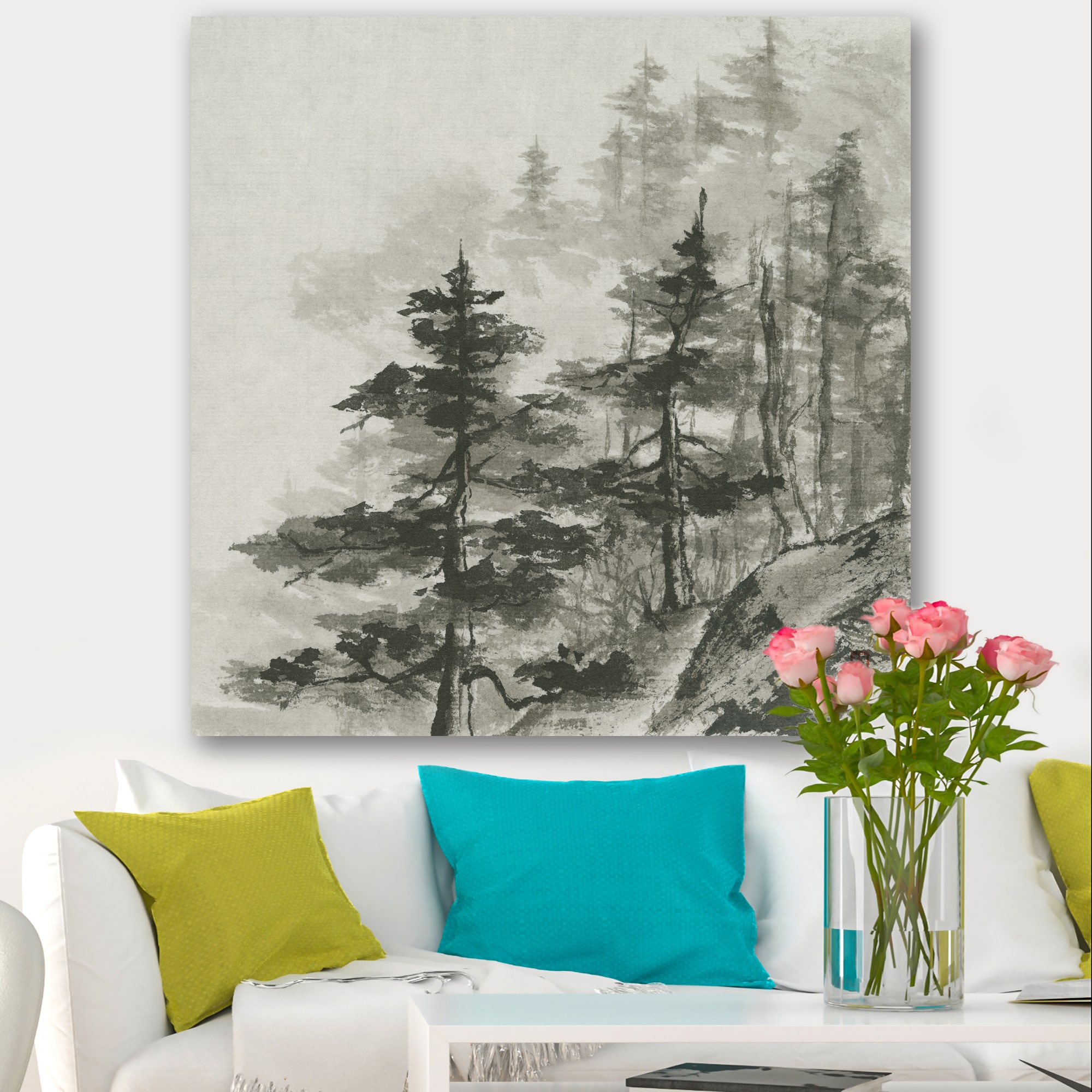 Designart - Asian Forest - Cabin &#x26; Lodge Gallery-wrapped Canvas